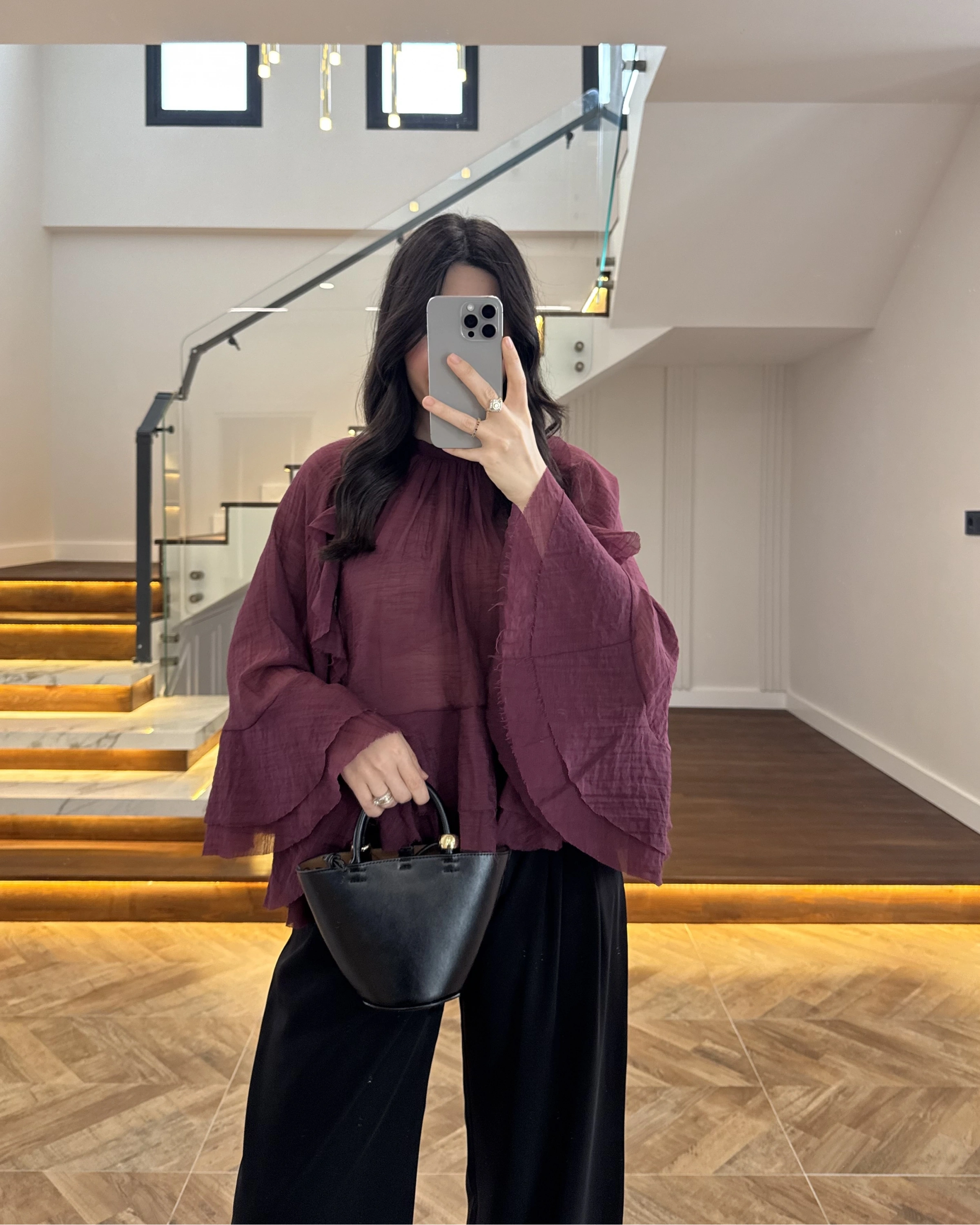 MÜRDÜM KOLLARI FIRFIRLI BLUZ-5009