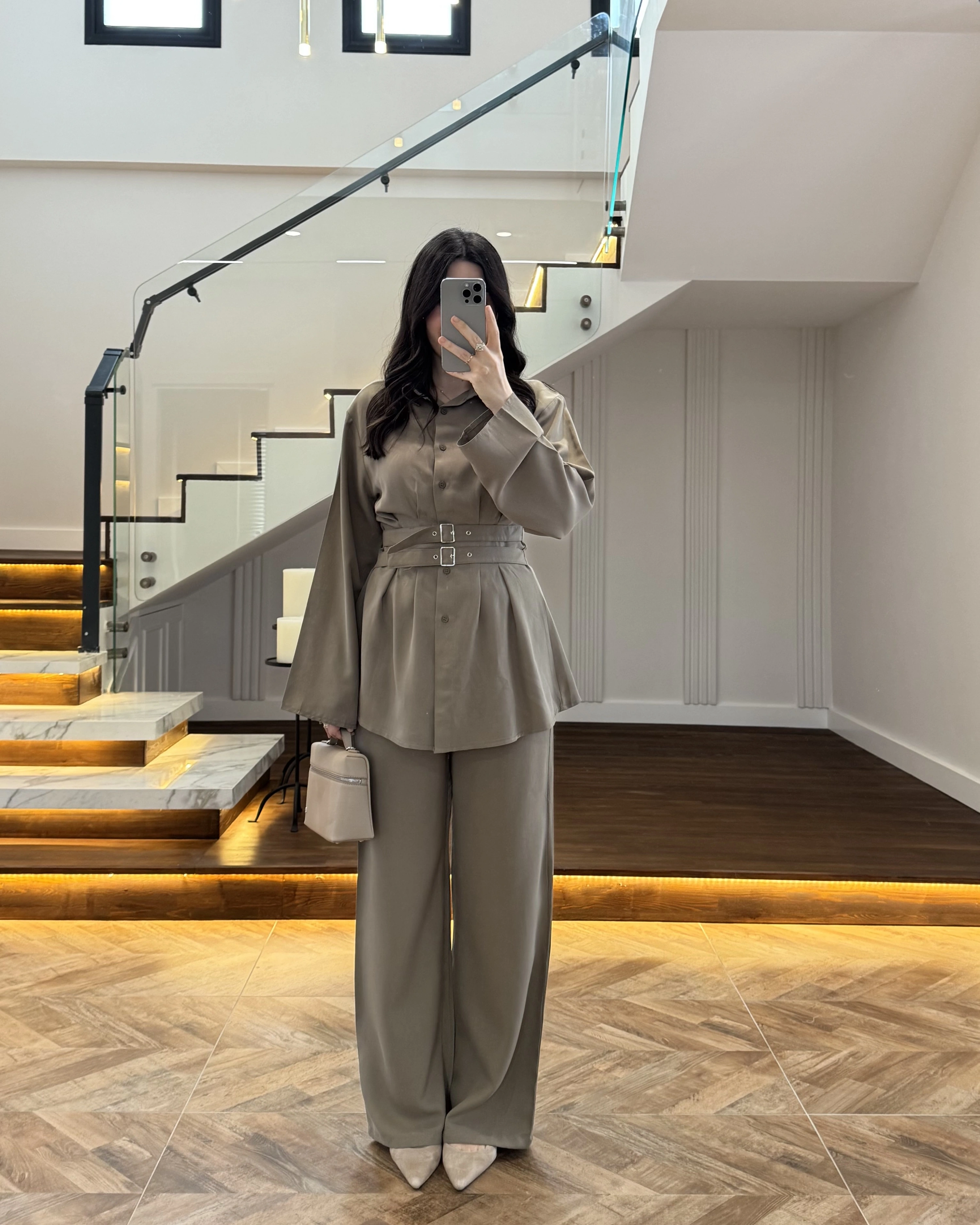 HAKİ KEMERLİ PİLELİ TAKIM-8937