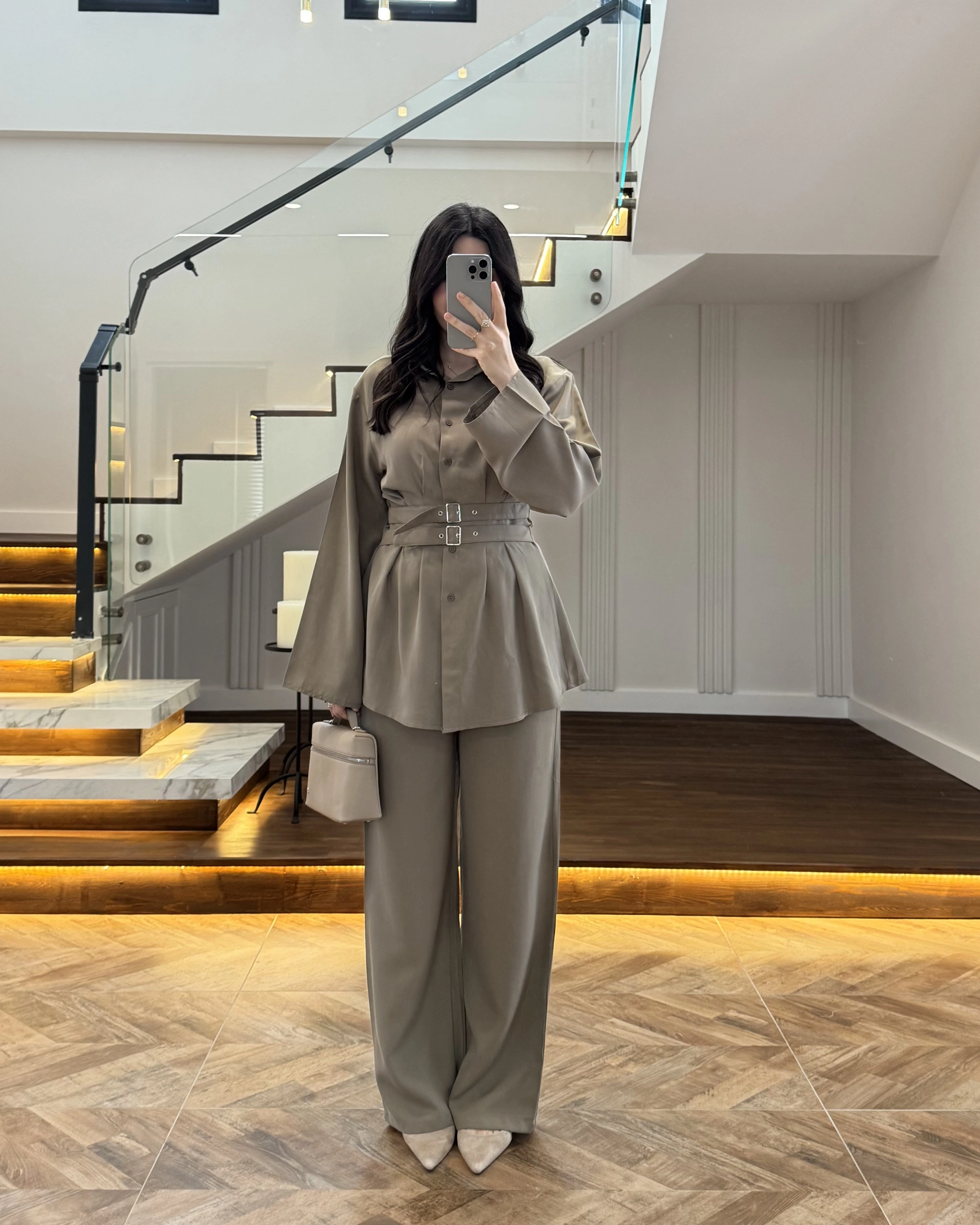 HAKİ KEMERLİ PİLELİ TAKIM-8937