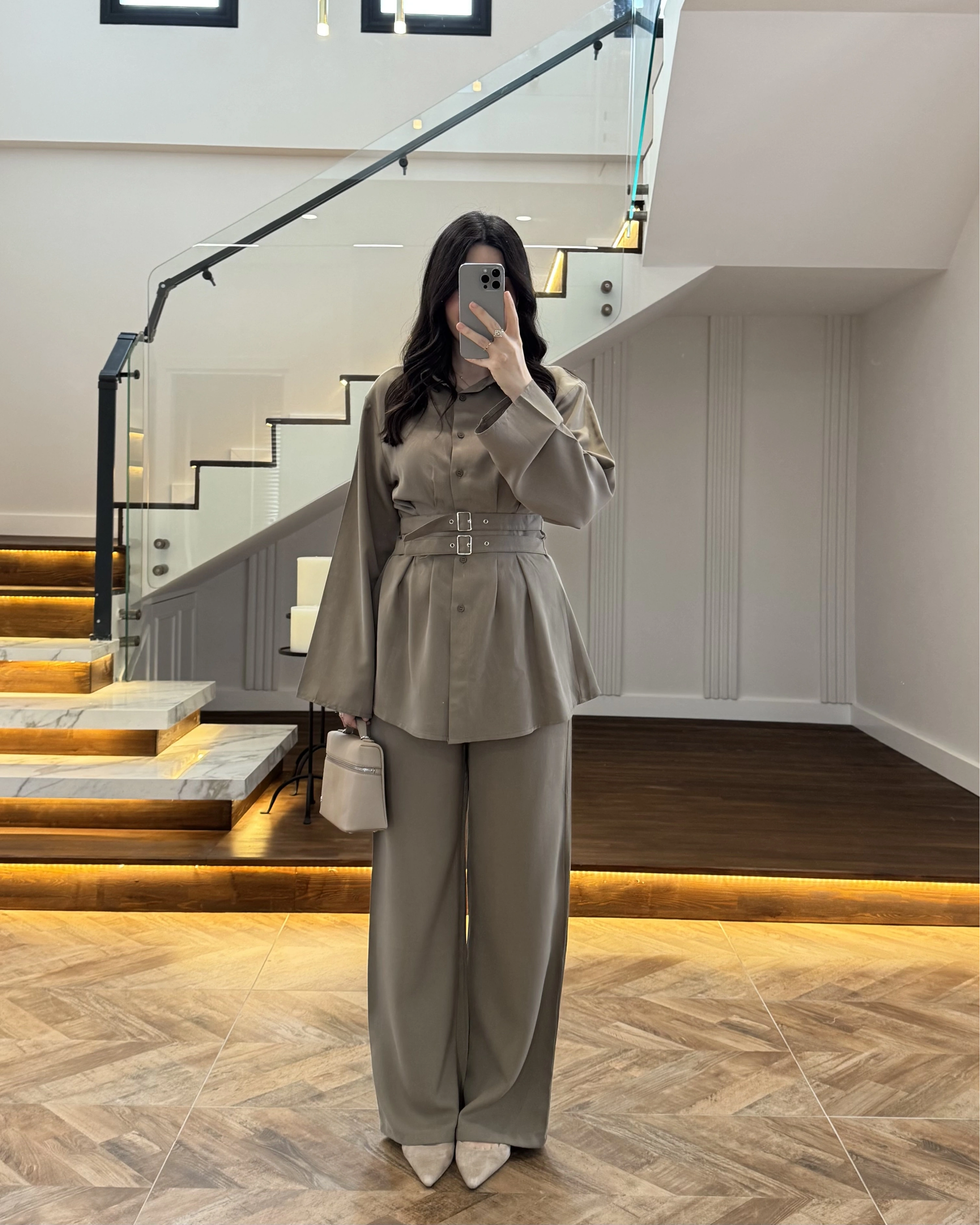 HAKİ KEMERLİ PİLELİ TAKIM-8937