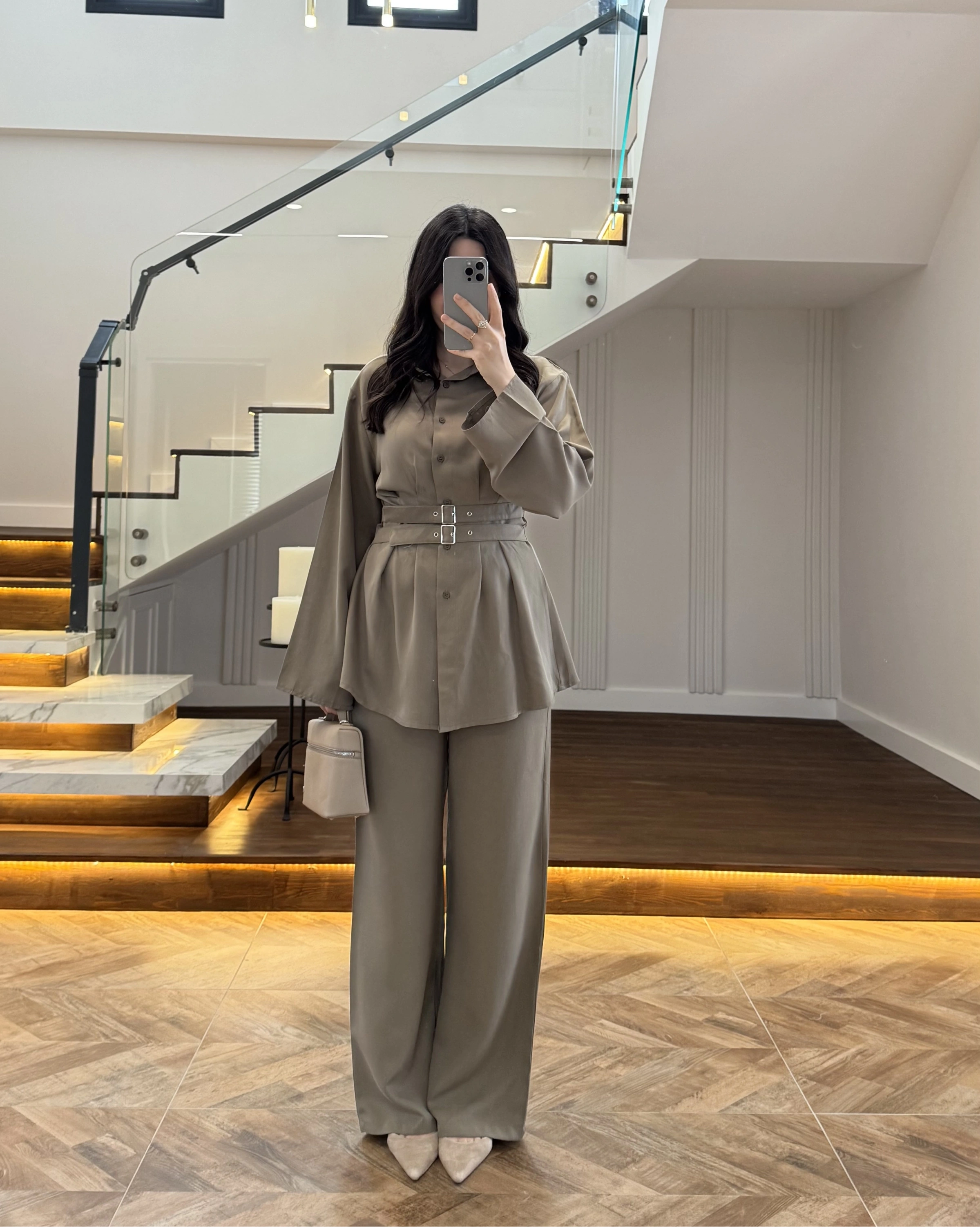 HAKİ KEMERLİ PİLELİ TAKIM-8937