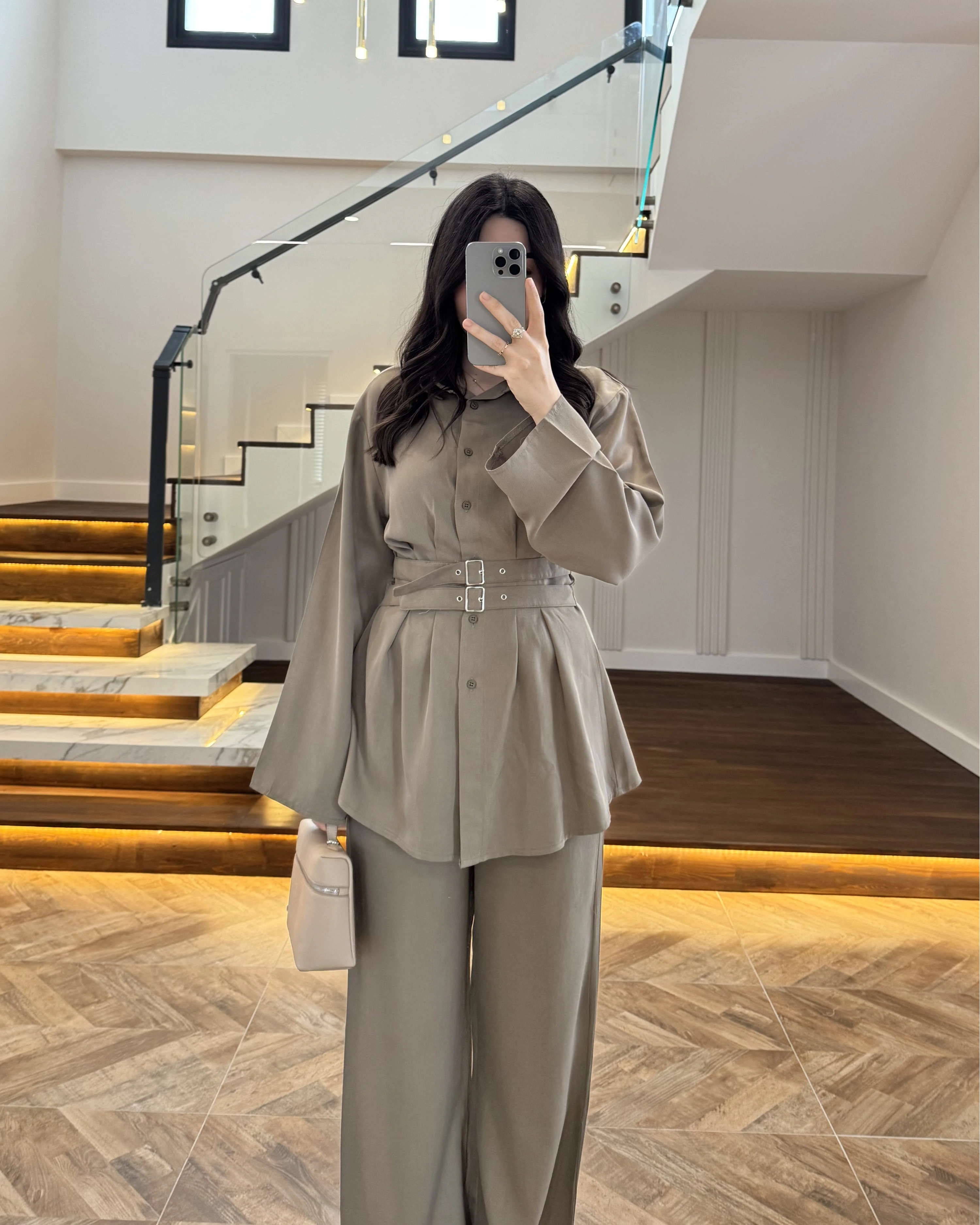 HAKİ KEMERLİ PİLELİ TAKIM-8937