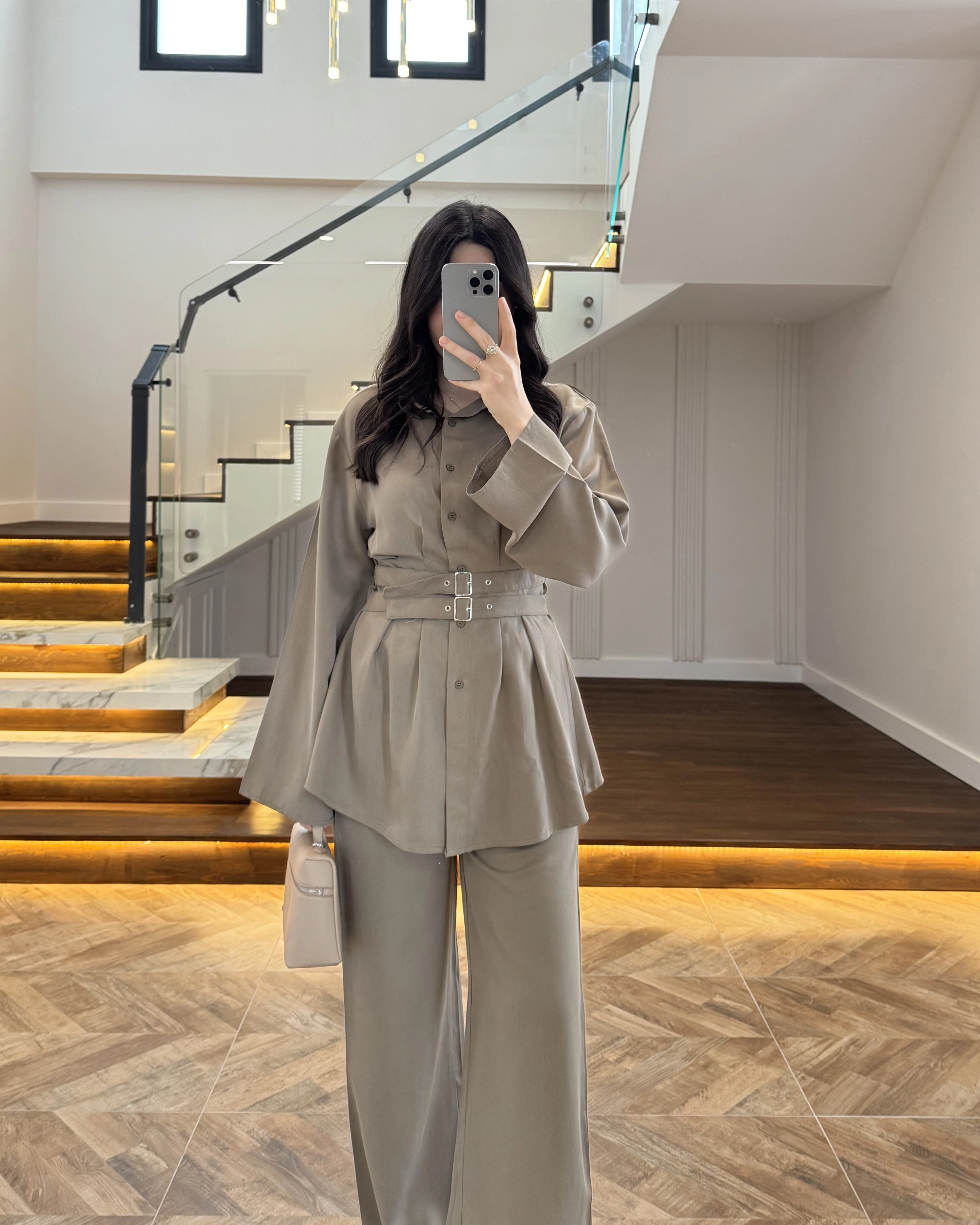 HAKİ KEMERLİ PİLELİ TAKIM-8937