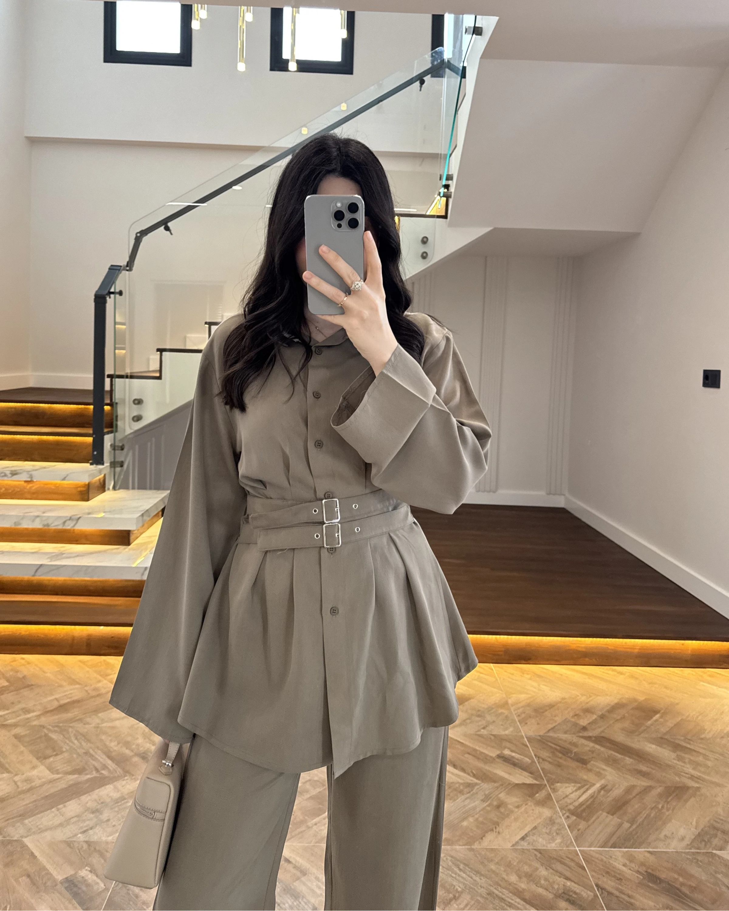 HAKİ KEMERLİ PİLELİ TAKIM-8937