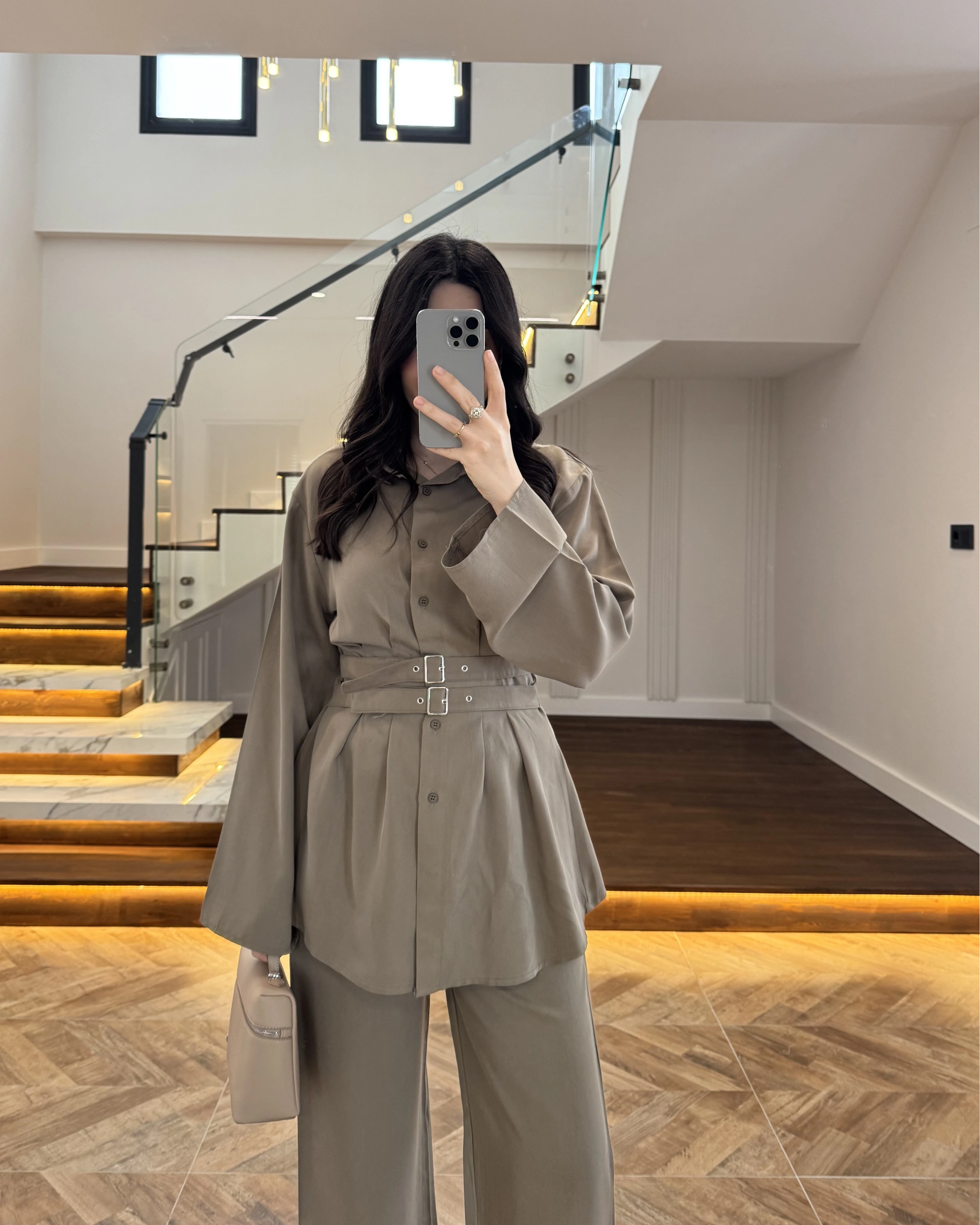 HAKİ KEMERLİ PİLELİ TAKIM-8937