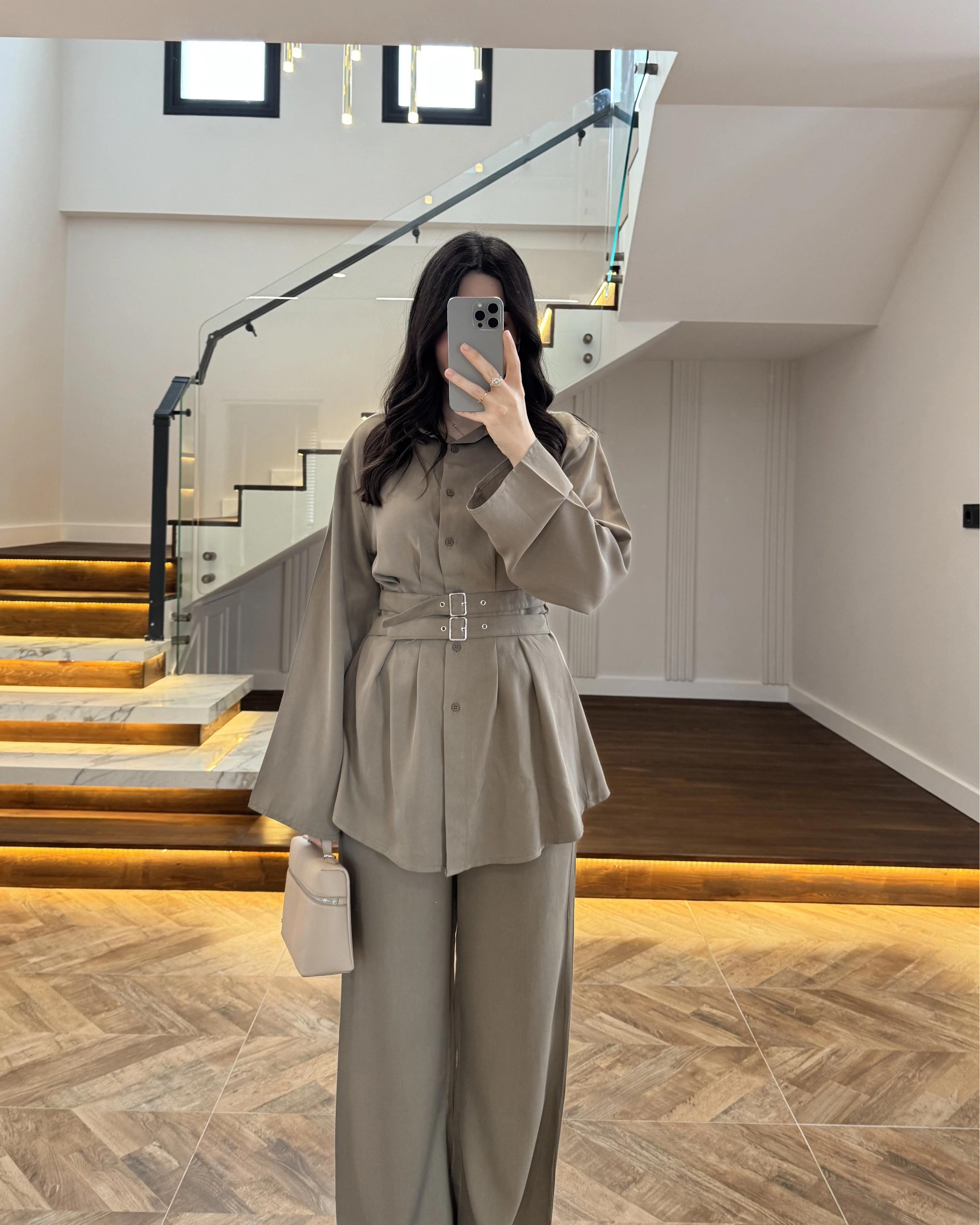 HAKİ KEMERLİ PİLELİ TAKIM-8937