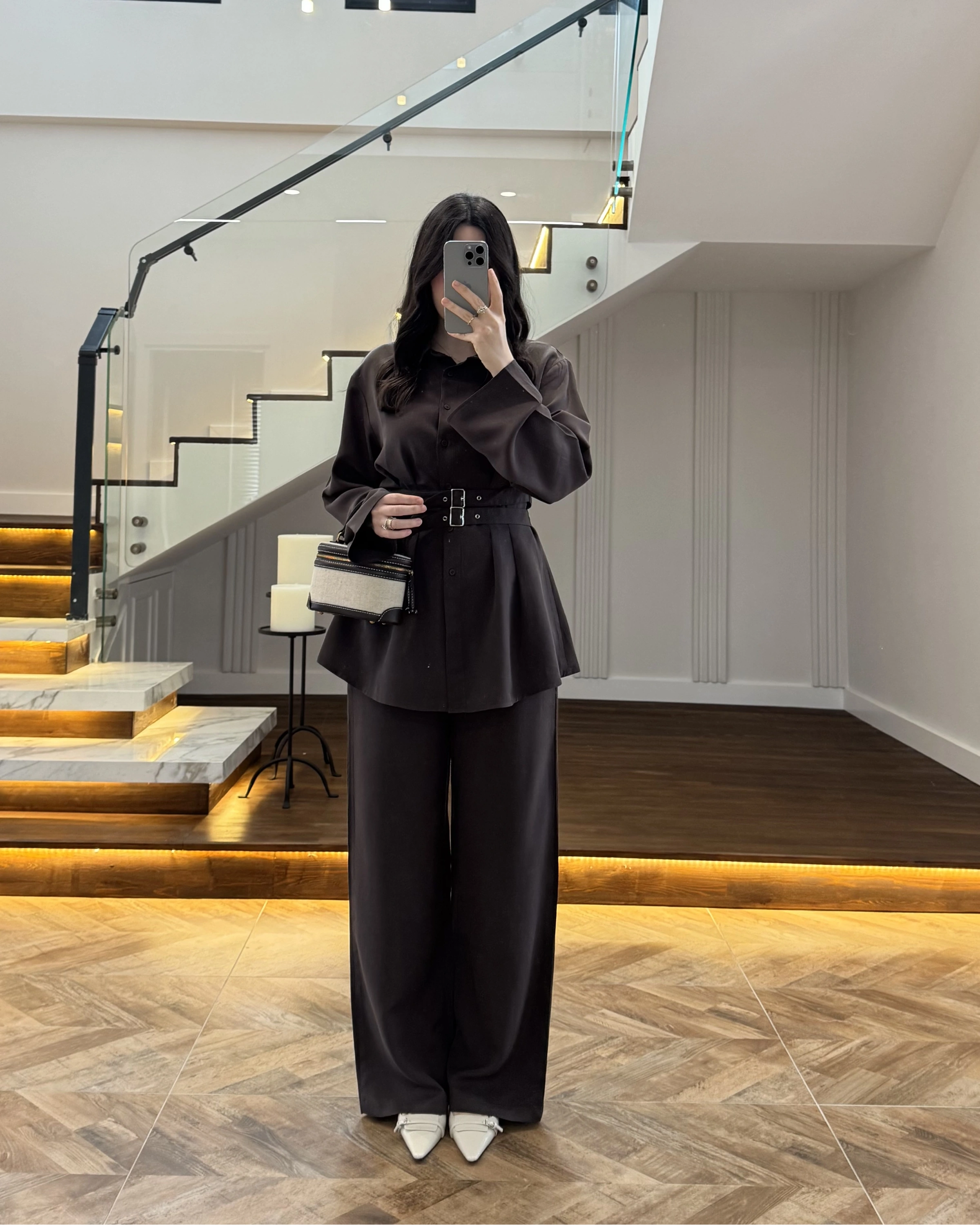 KAHVE KEMERLİ PİLELİ TAKIM-8937