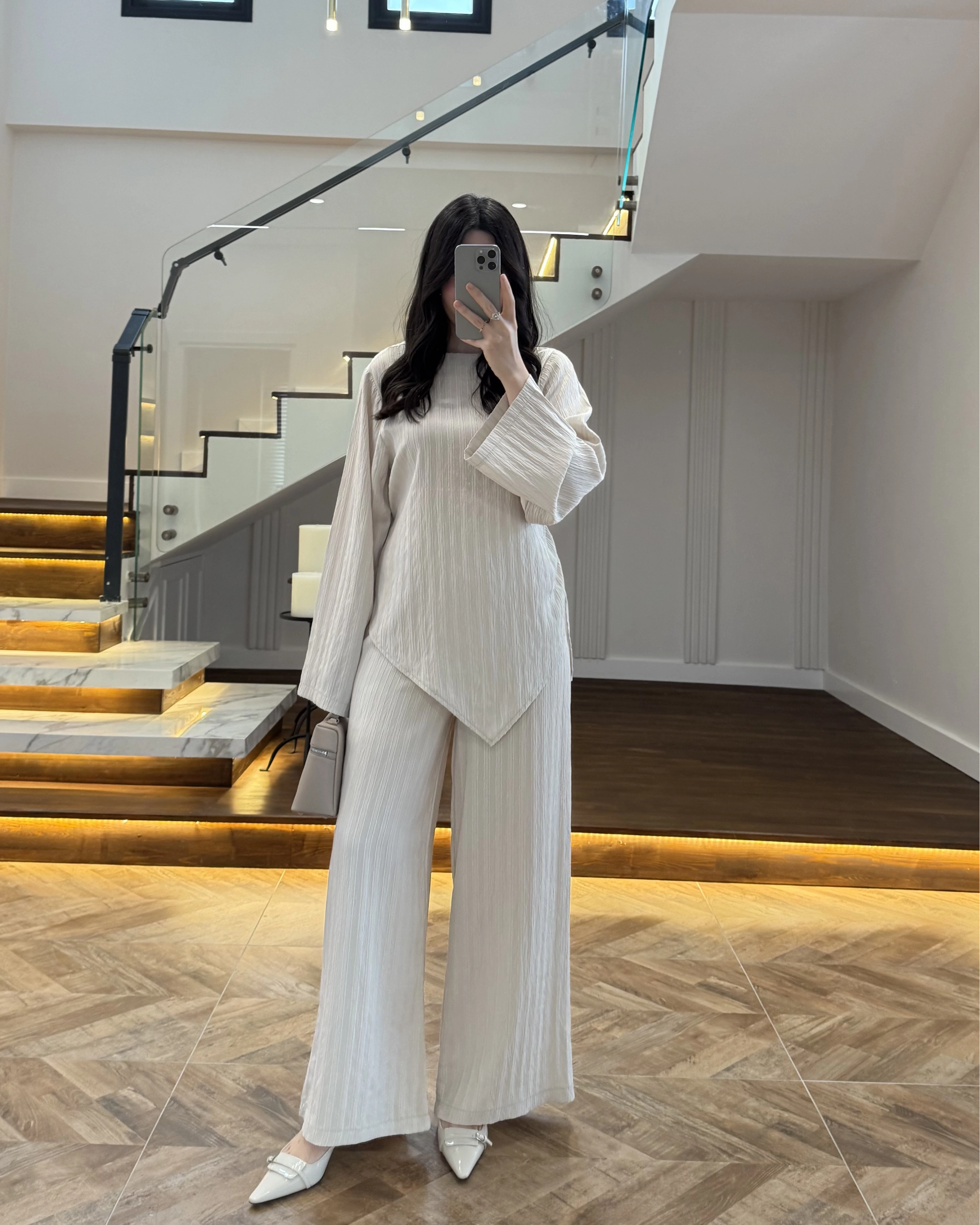 ÇAĞLA ASİMETRİK ÇİZGİLİ TAKIM-256046