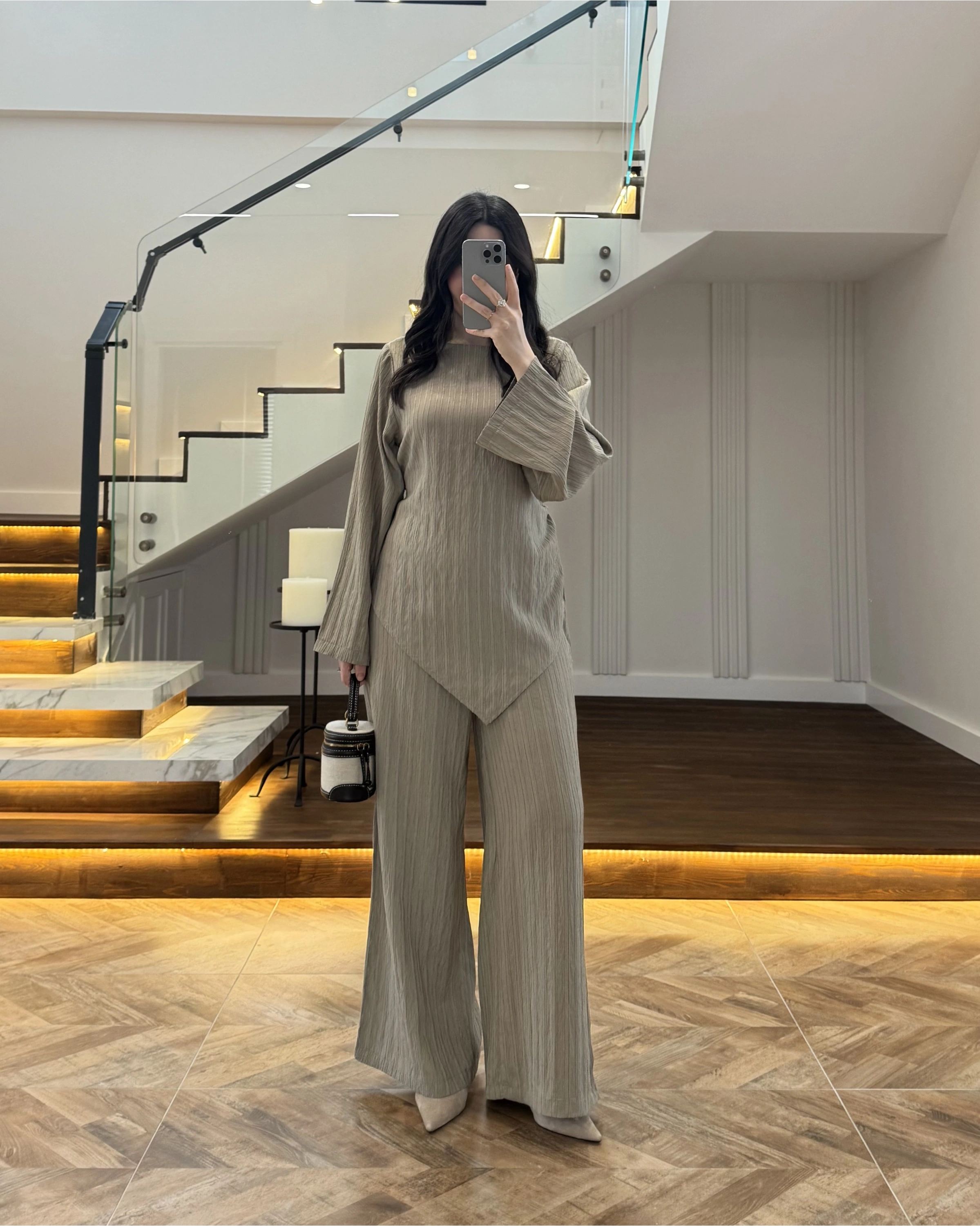 HAKİ ASİMETRİK ÇİZGİLİ TAKIM-256046