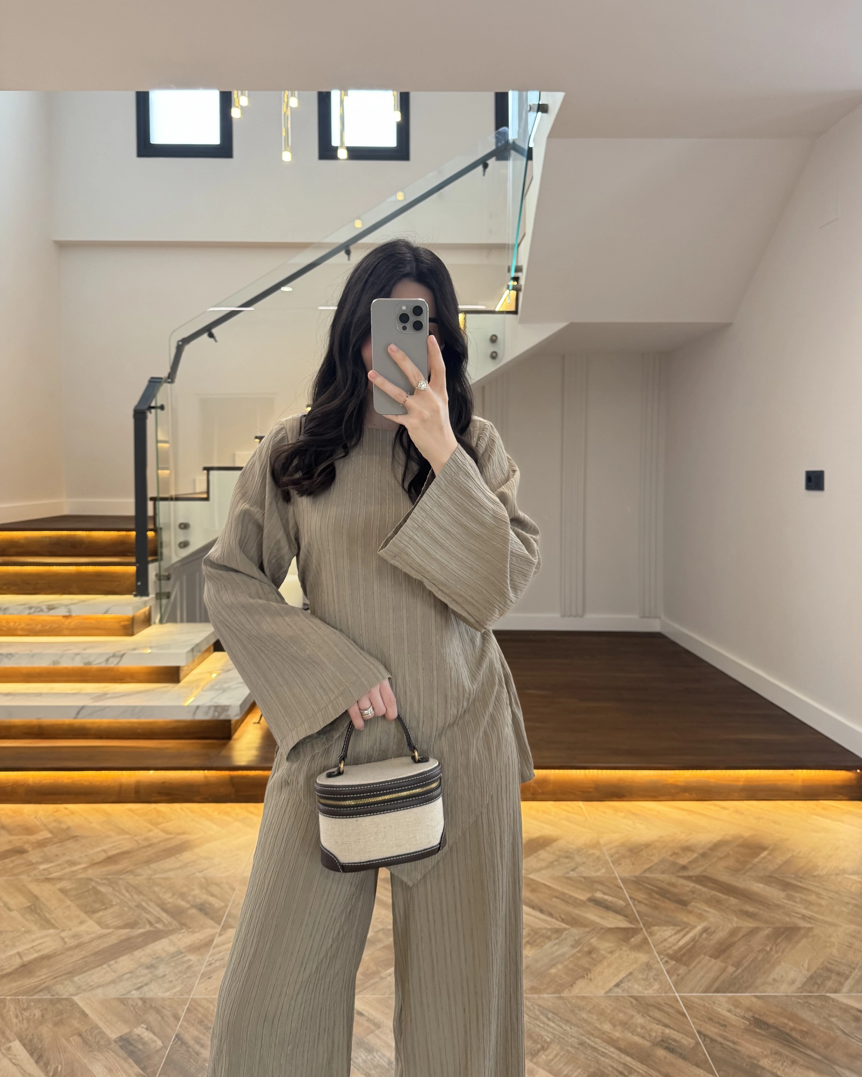 HAKİ ASİMETRİK ÇİZGİLİ TAKIM-256046