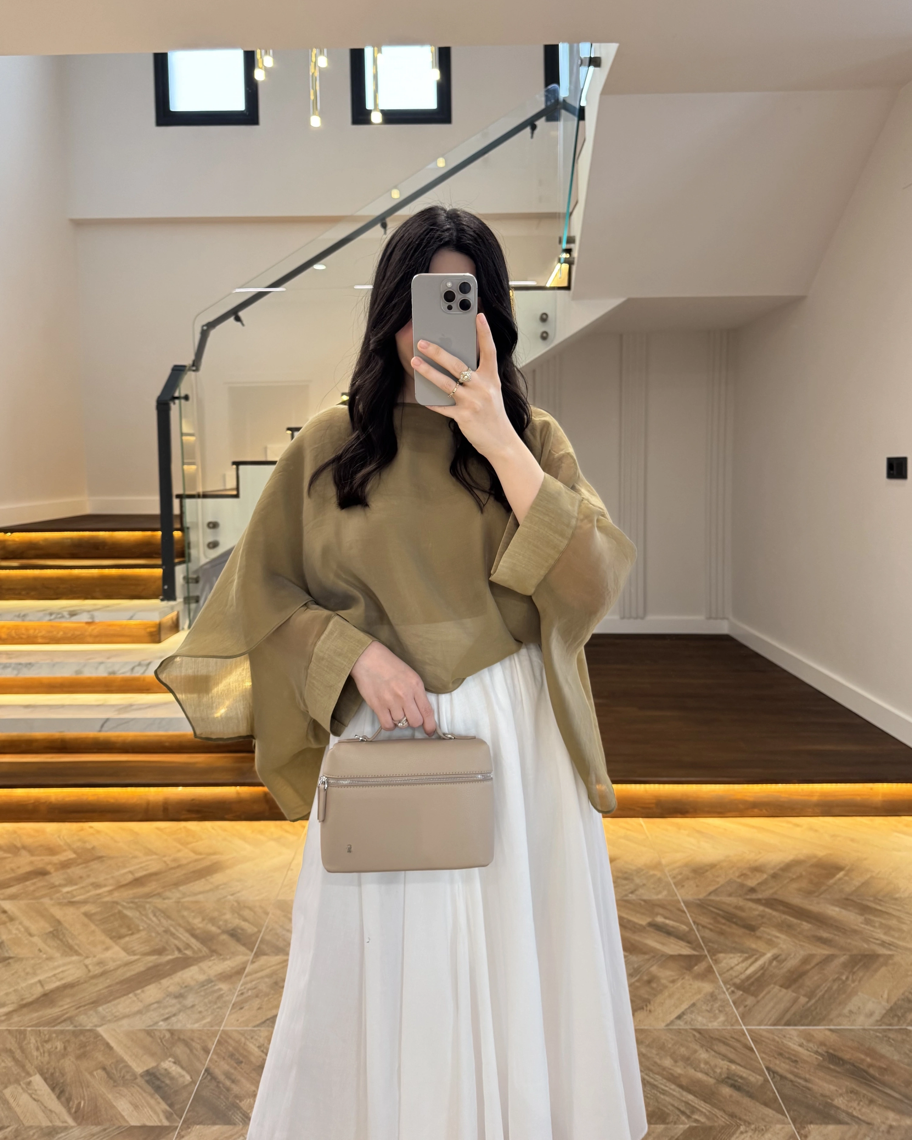 OLİVE UÇUŞAN PELERİN BLUZ -5026