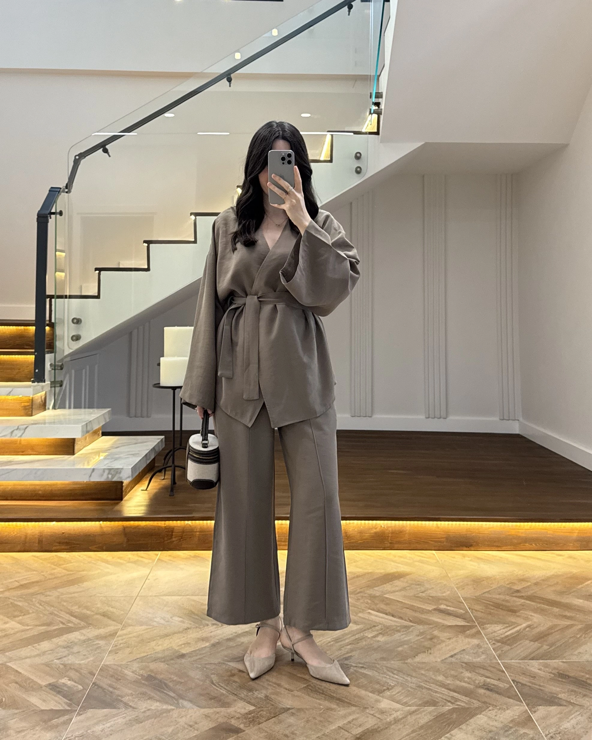 HAKİ DÜĞMELİ V YAKA TAKIM-8892