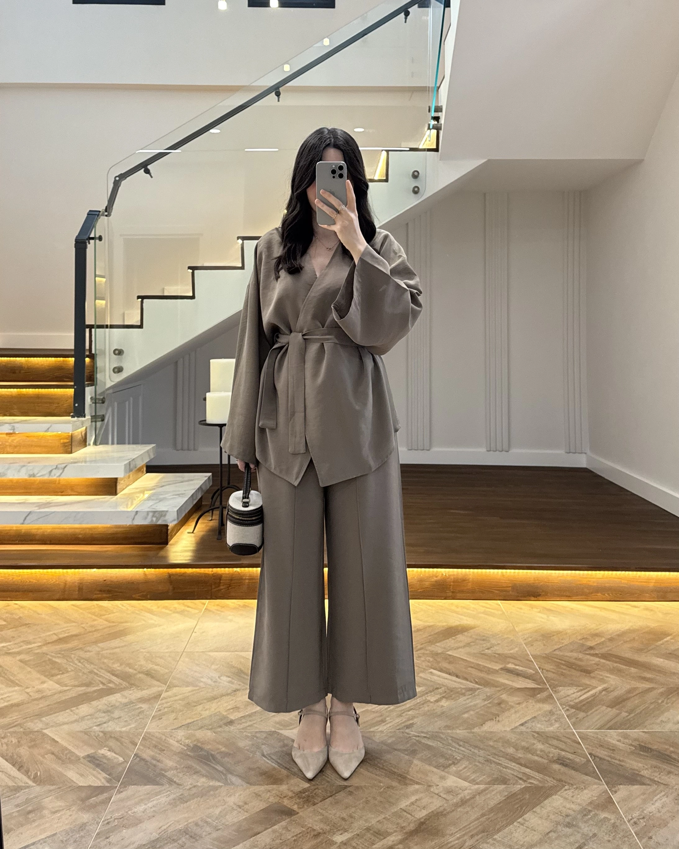 HAKİ DÜĞMELİ V YAKA TAKIM-8892