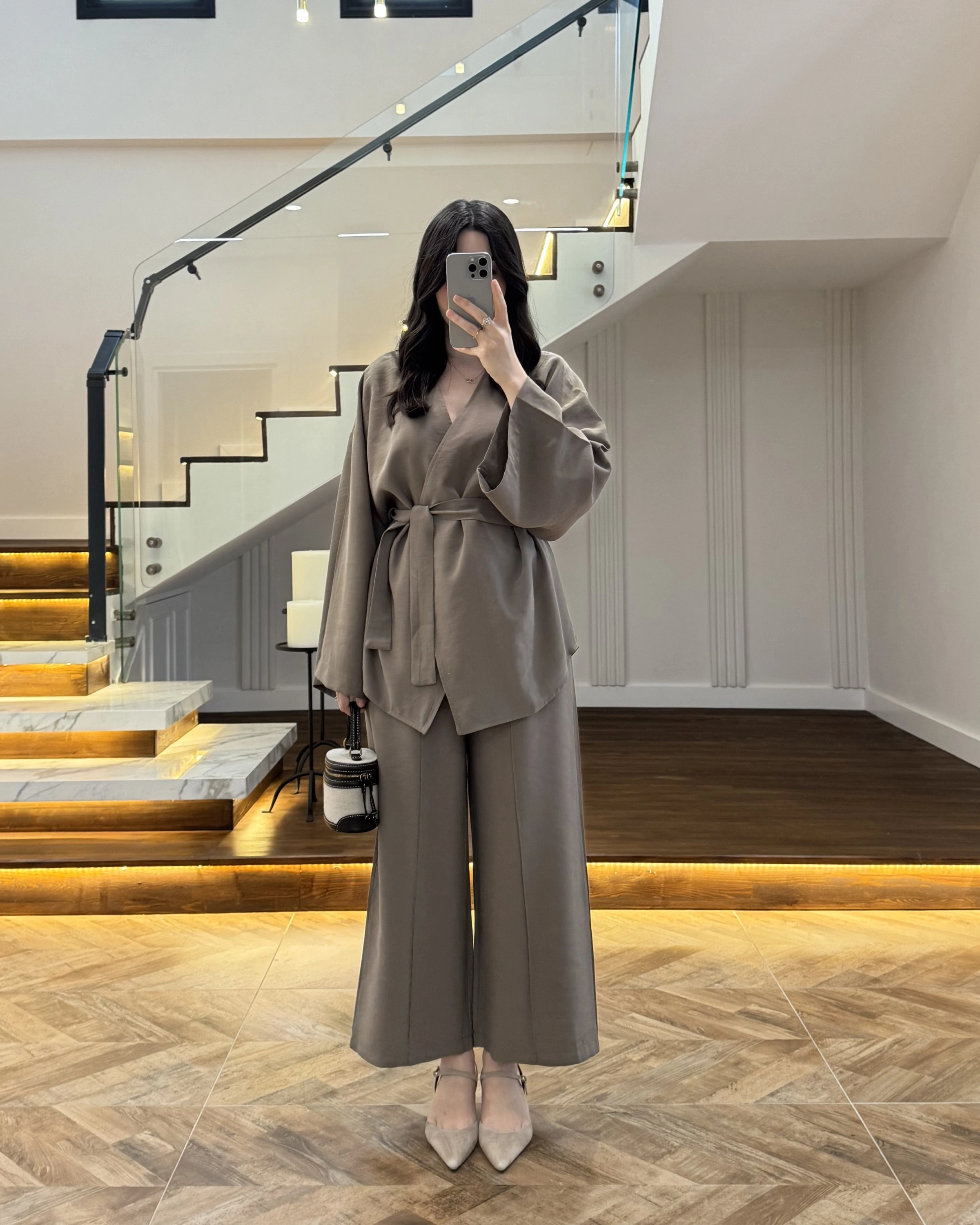 HAKİ DÜĞMELİ V YAKA TAKIM-8892