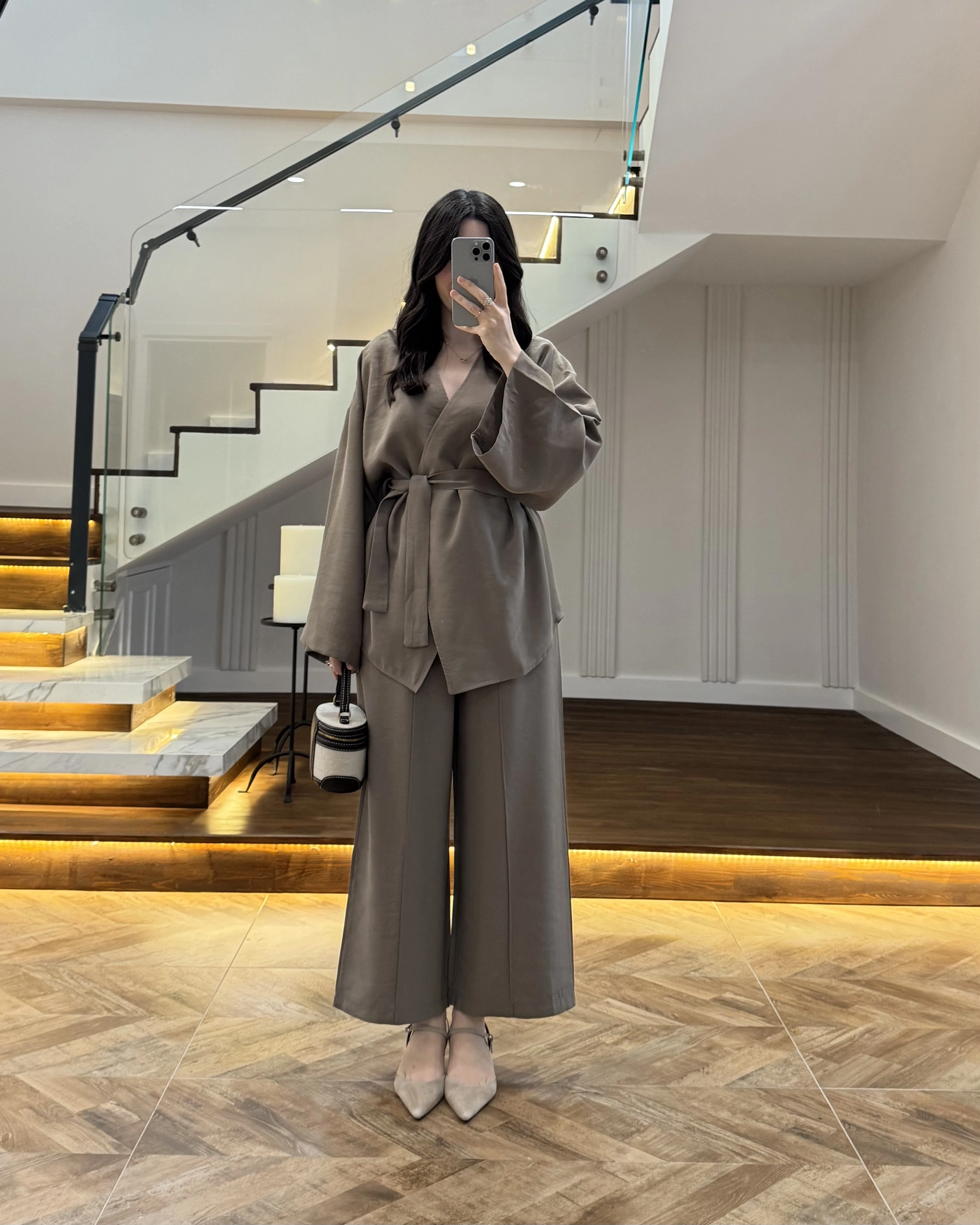 HAKİ DÜĞMELİ V YAKA TAKIM-8892