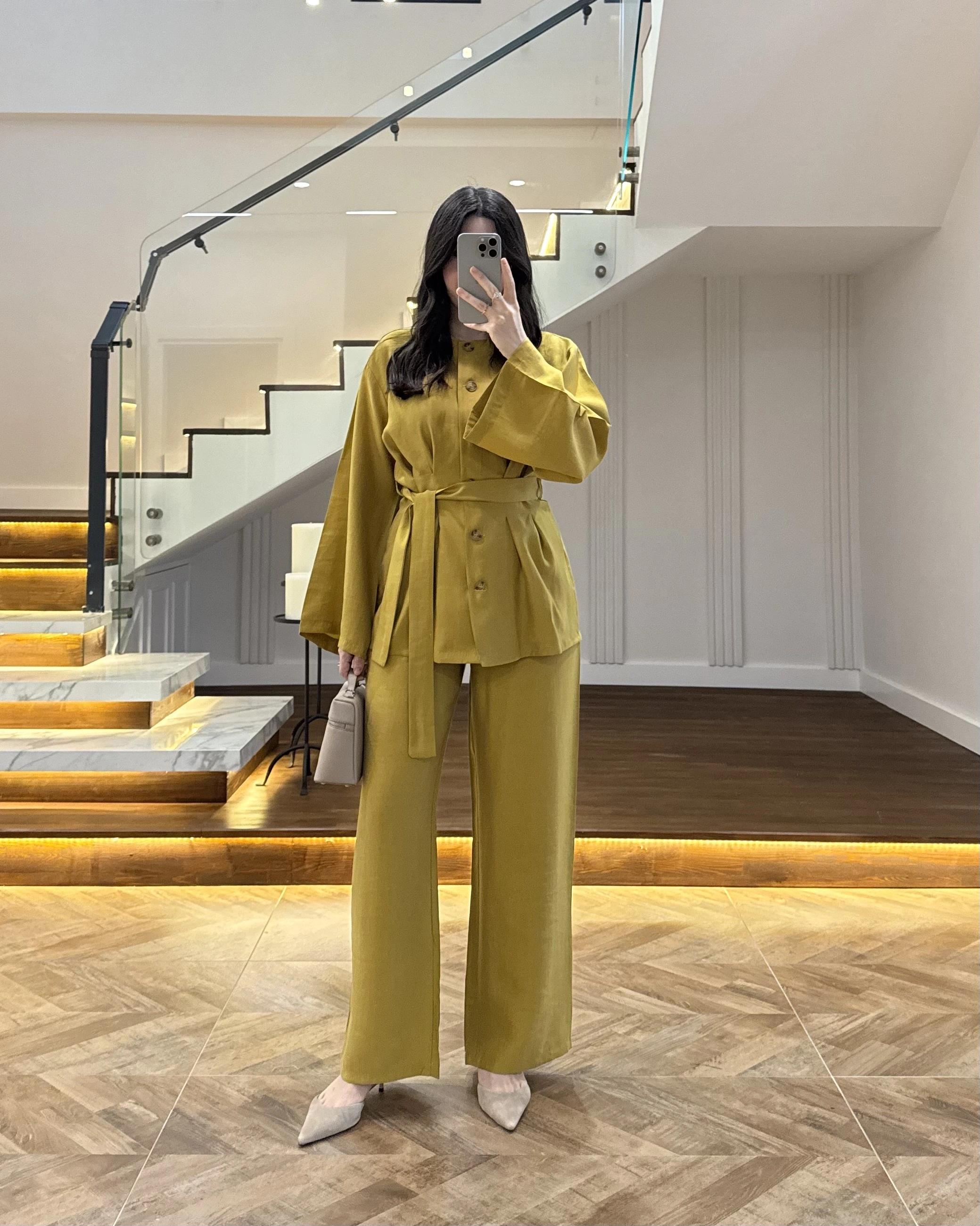 HARDAL PİLE DETAY KUŞAKLI TAKIM -8926