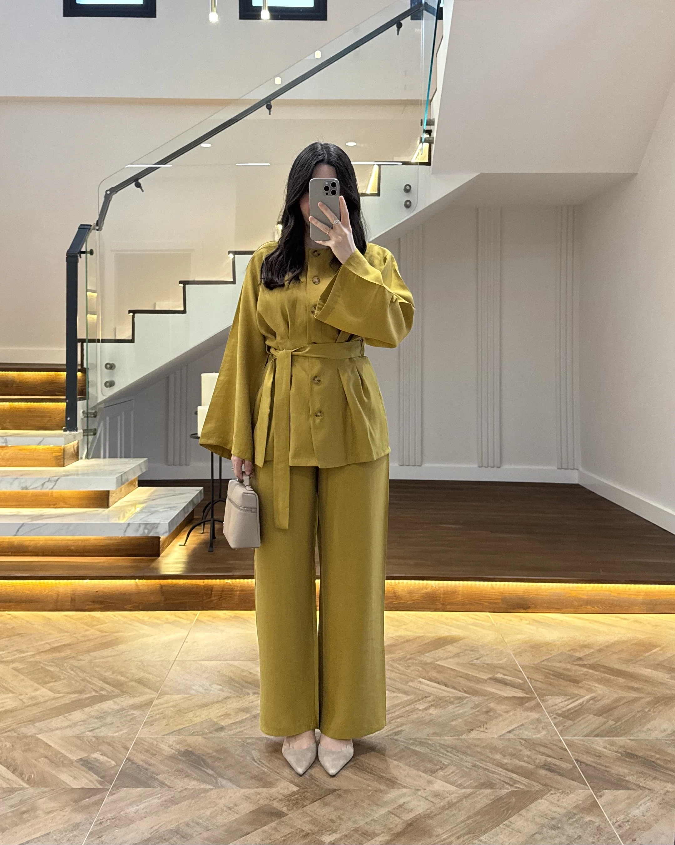 HARDAL PİLE DETAY KUŞAKLI TAKIM -8926