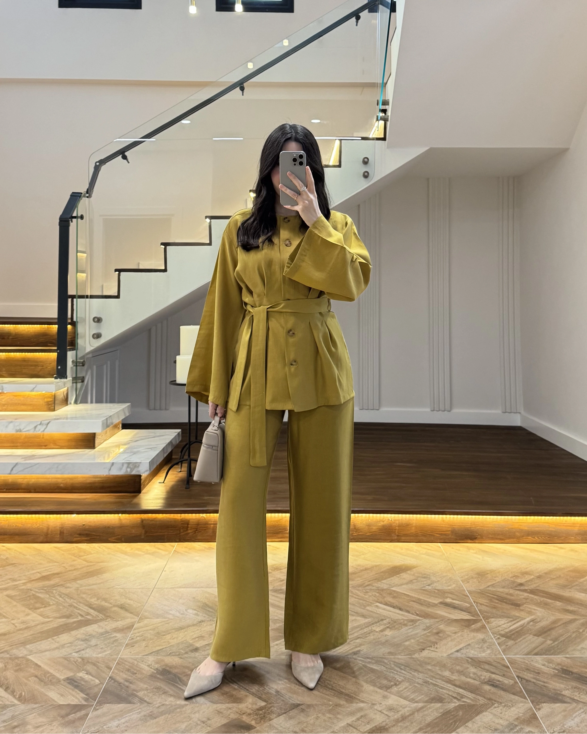 HARDAL PİLE DETAY KUŞAKLI TAKIM -8926