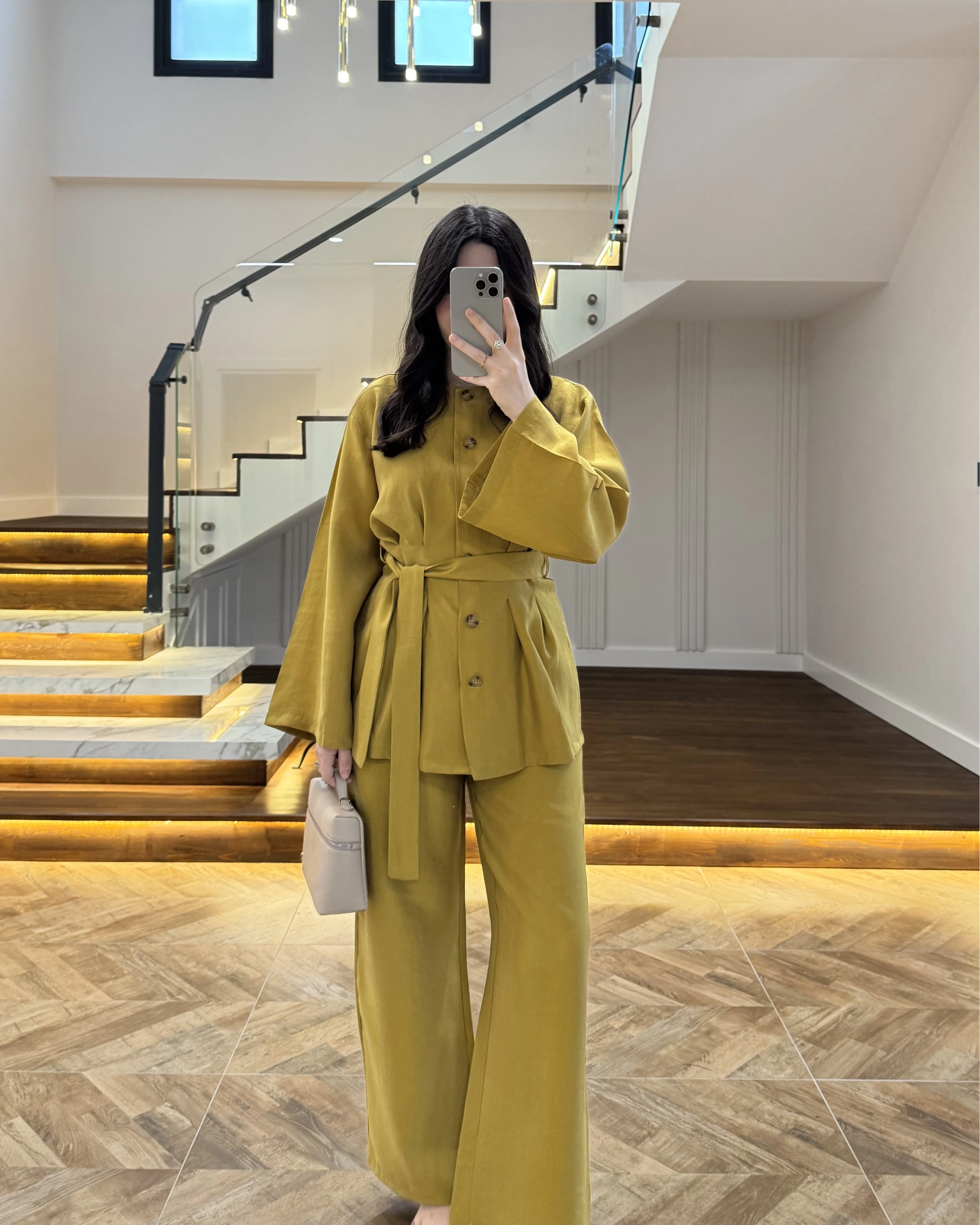 HARDAL PİLE DETAY KUŞAKLI TAKIM -8926