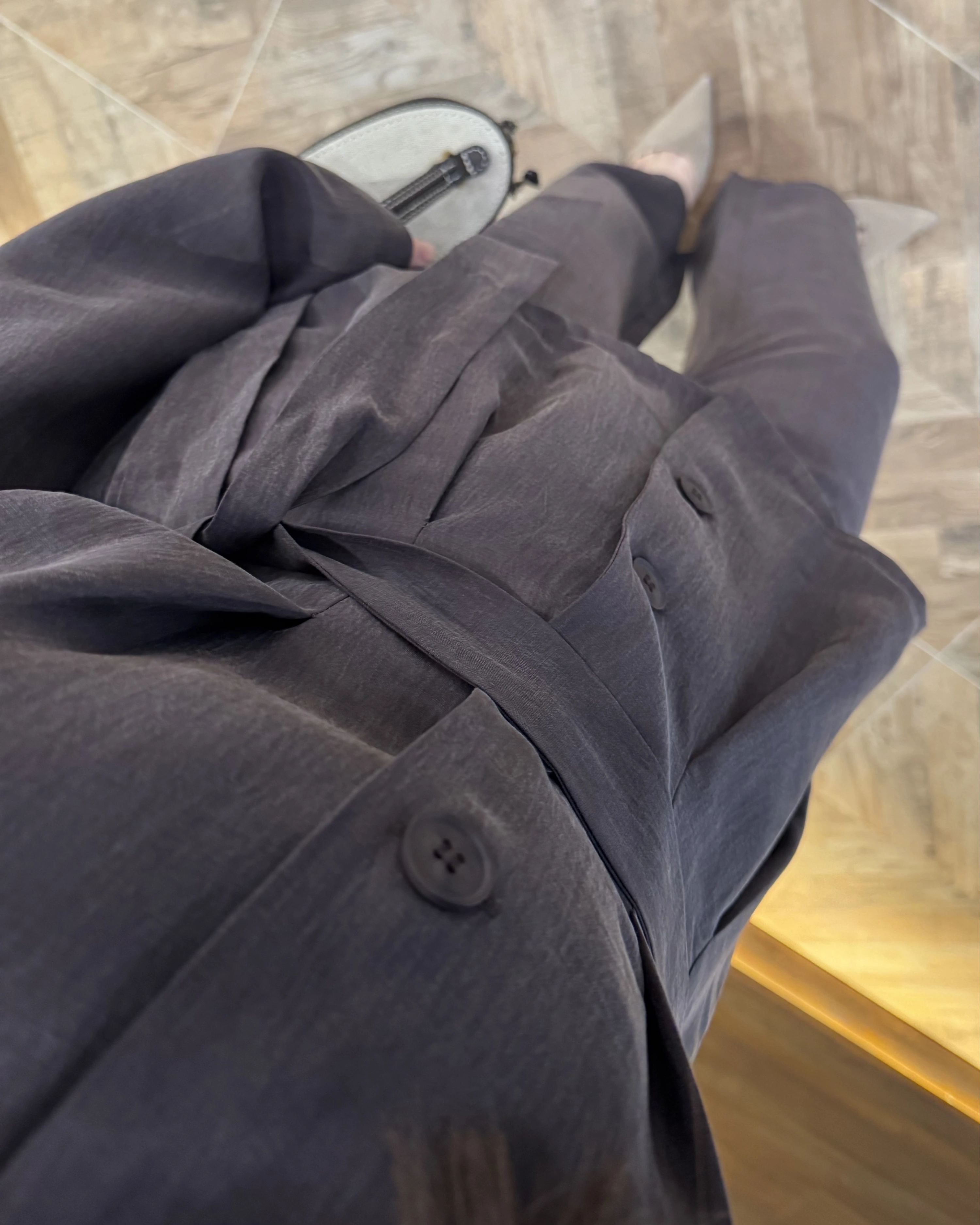 KAHVE PİLE DETAY KUŞAKLI TAKIM -8926