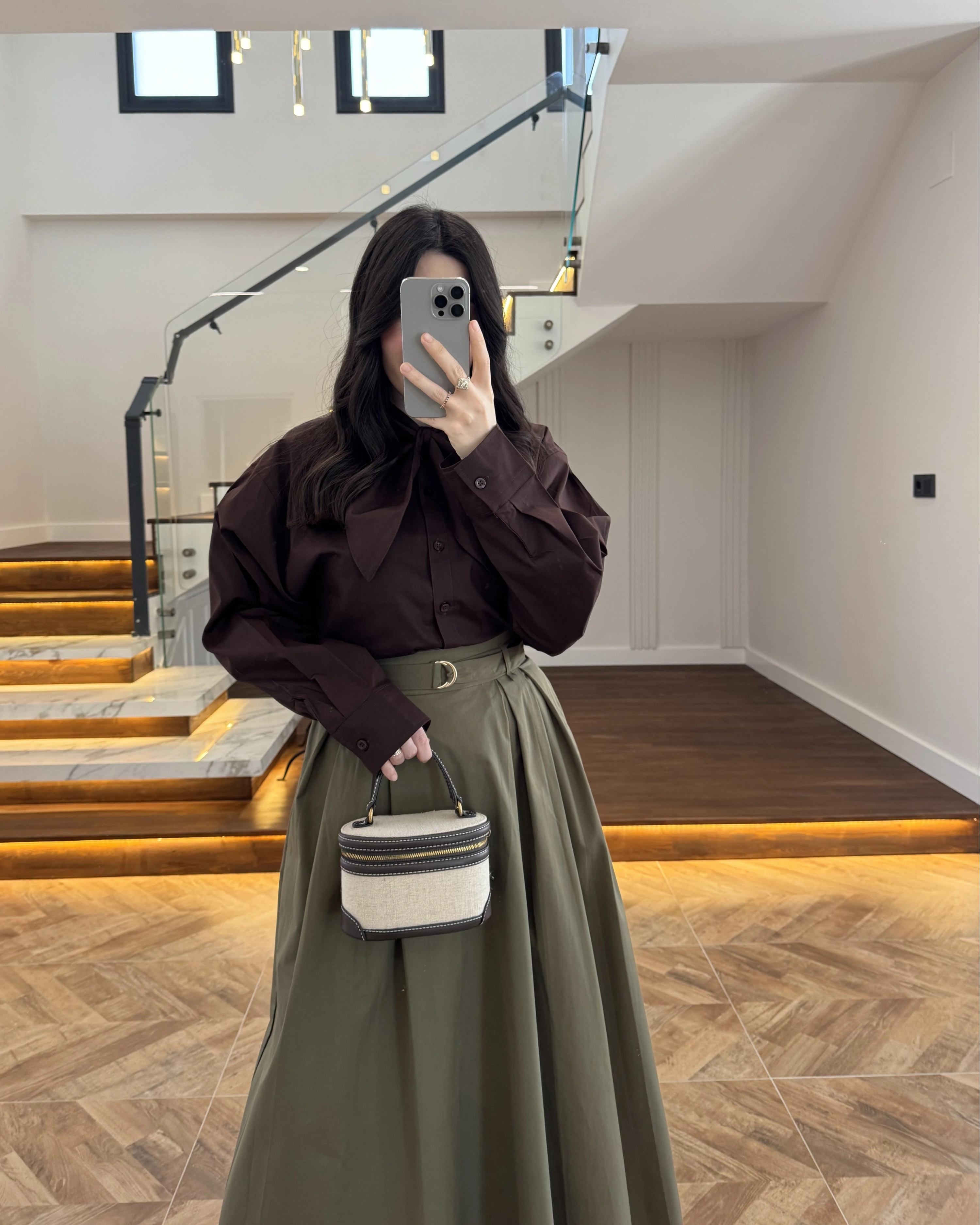 YEŞİL PİLELİ KEMERLİ ETEK -1287