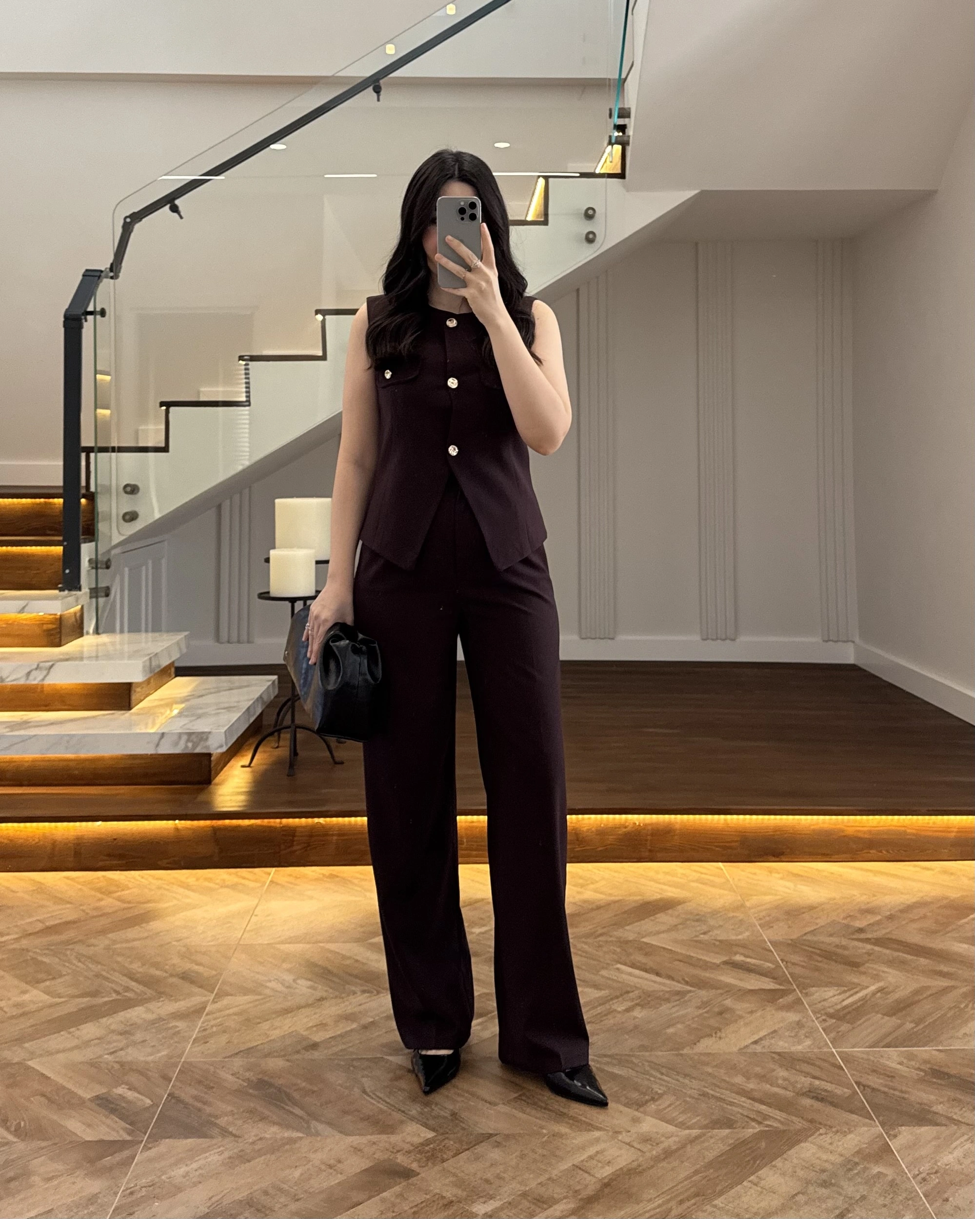 MÜRDÜM GOLD DÜĞMELİ YELEK TAKIM -8907