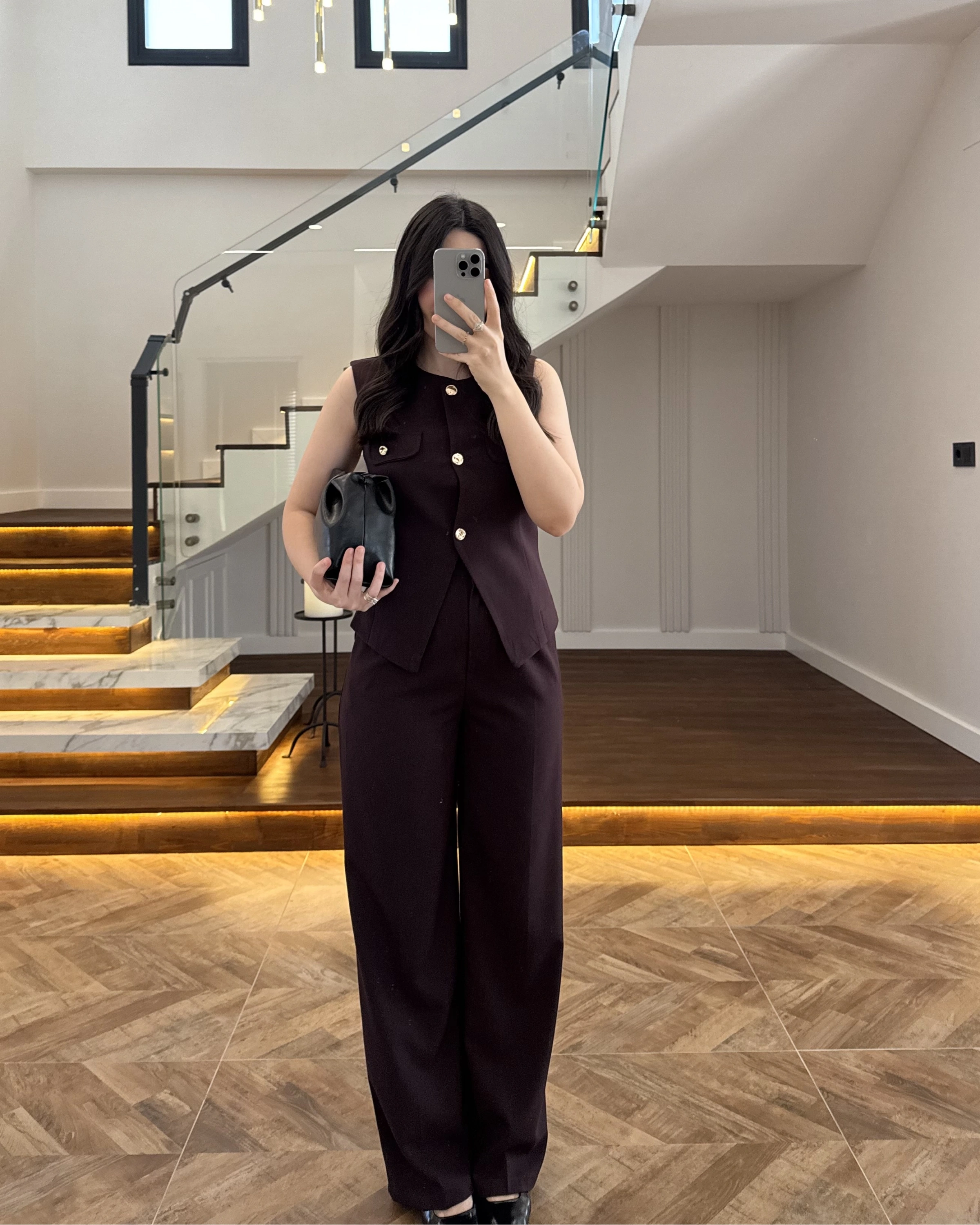 MÜRDÜM GOLD DÜĞMELİ YELEK TAKIM -8907