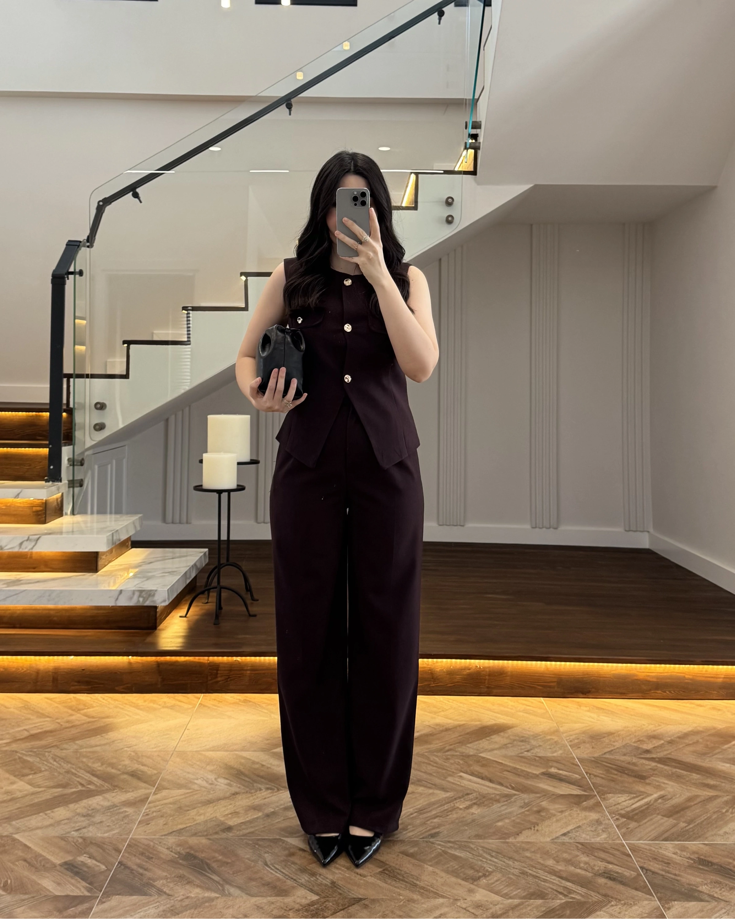 MÜRDÜM GOLD DÜĞMELİ YELEK TAKIM -8907