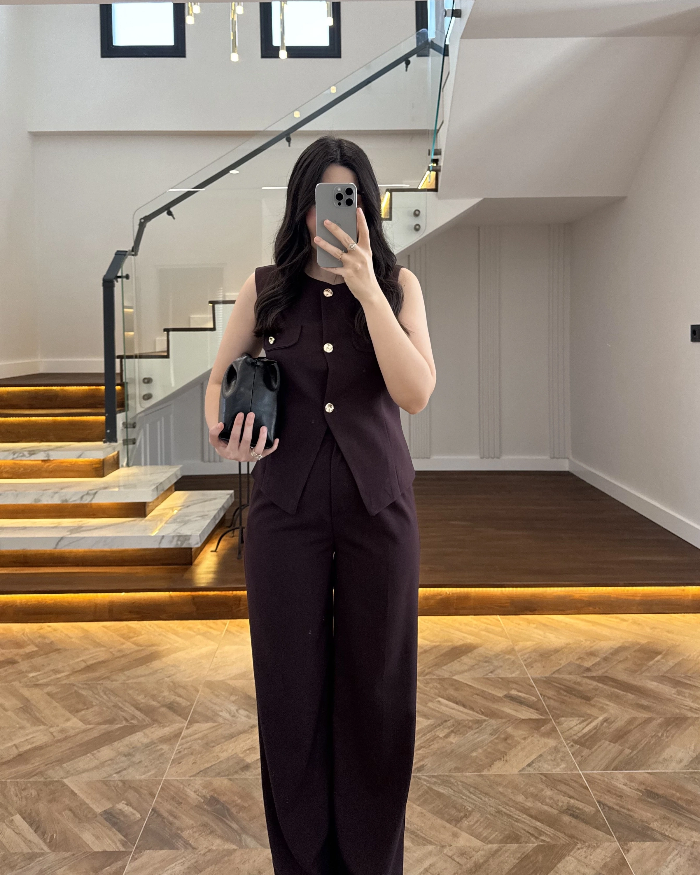 MÜRDÜM GOLD DÜĞMELİ YELEK TAKIM -8907