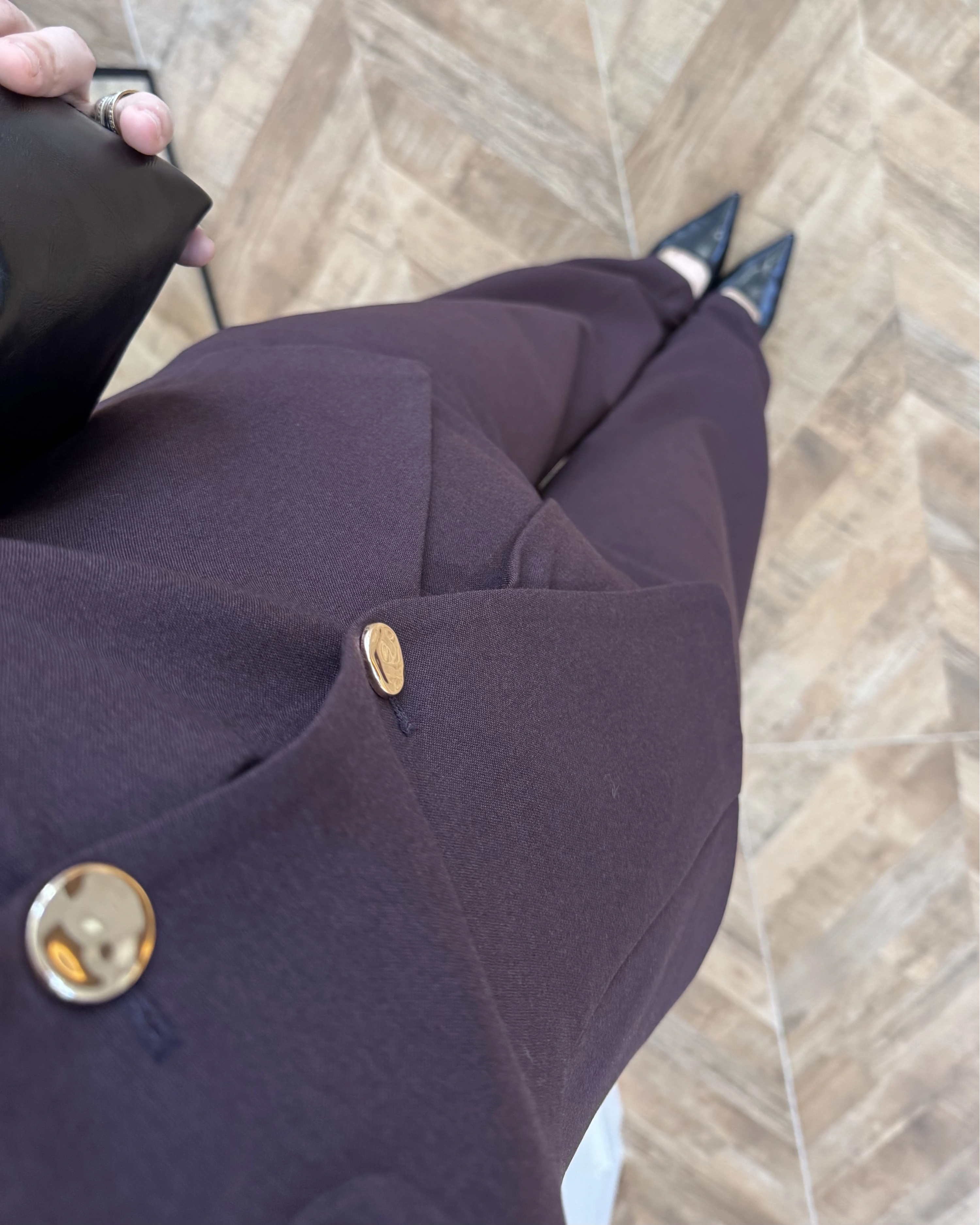 MÜRDÜM GOLD DÜĞMELİ YELEK TAKIM -8907