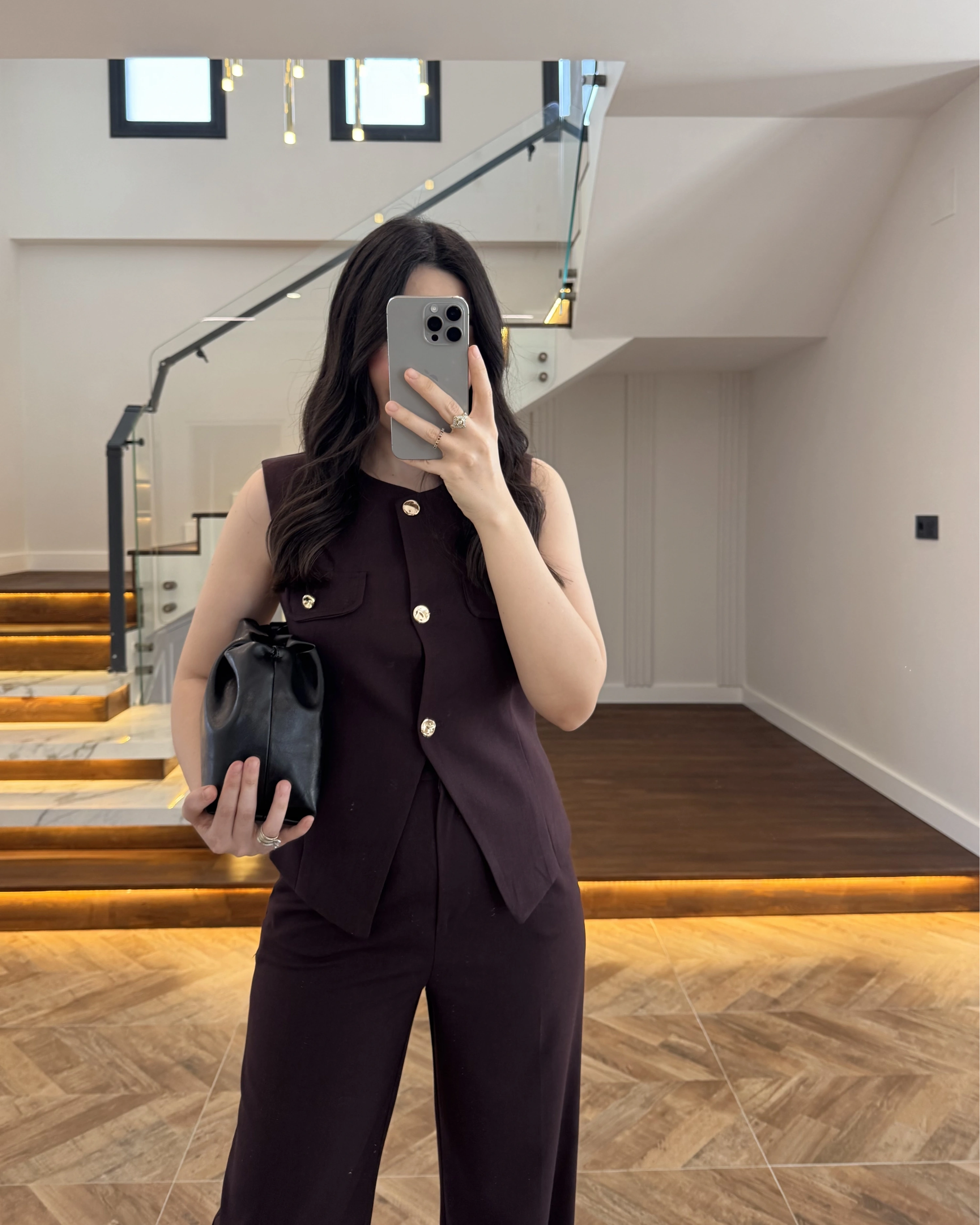 MÜRDÜM GOLD DÜĞMELİ YELEK TAKIM -8907