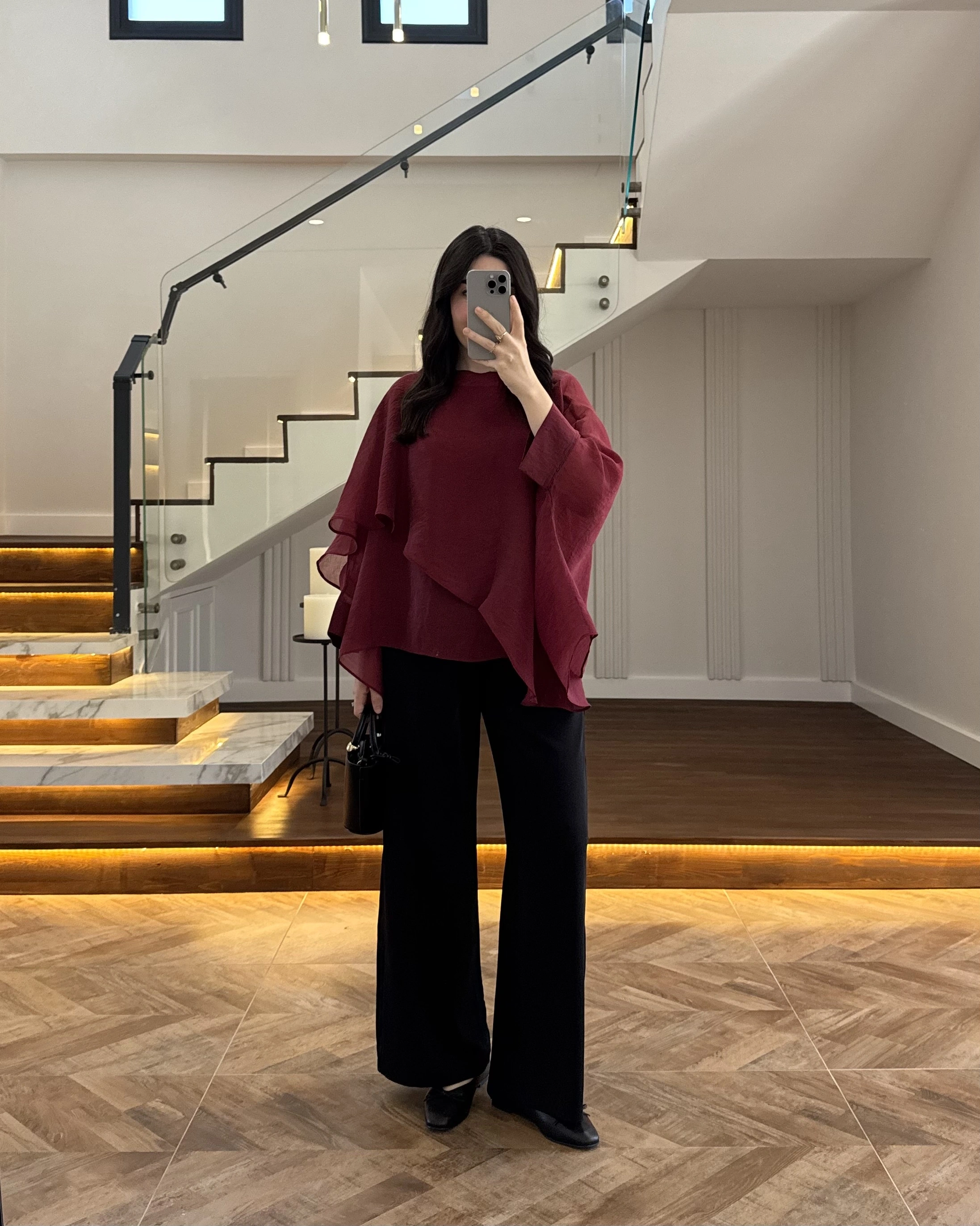 SİYAH TENSEL PANTOLON -0858