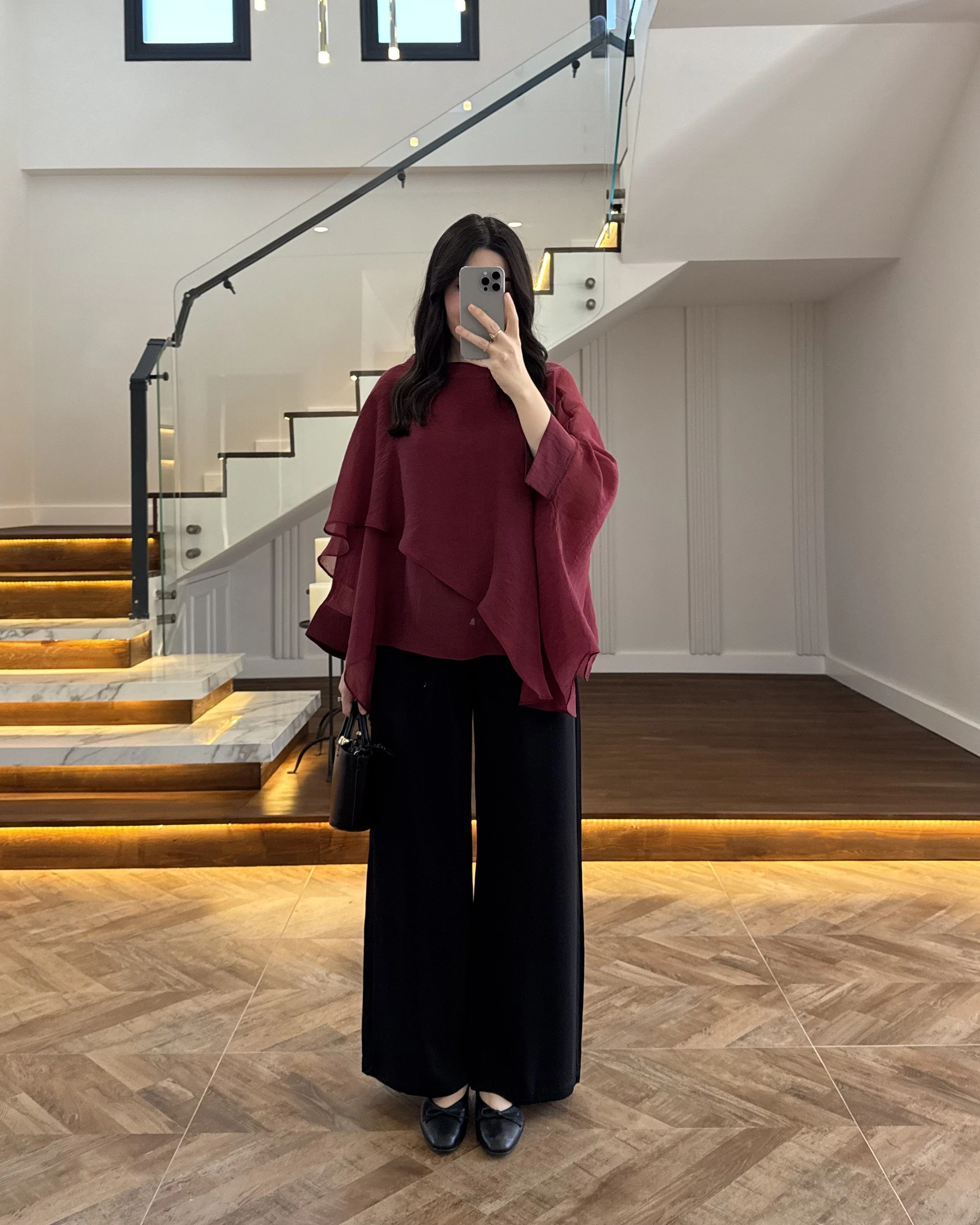 SİYAH TENSEL PANTOLON -0858