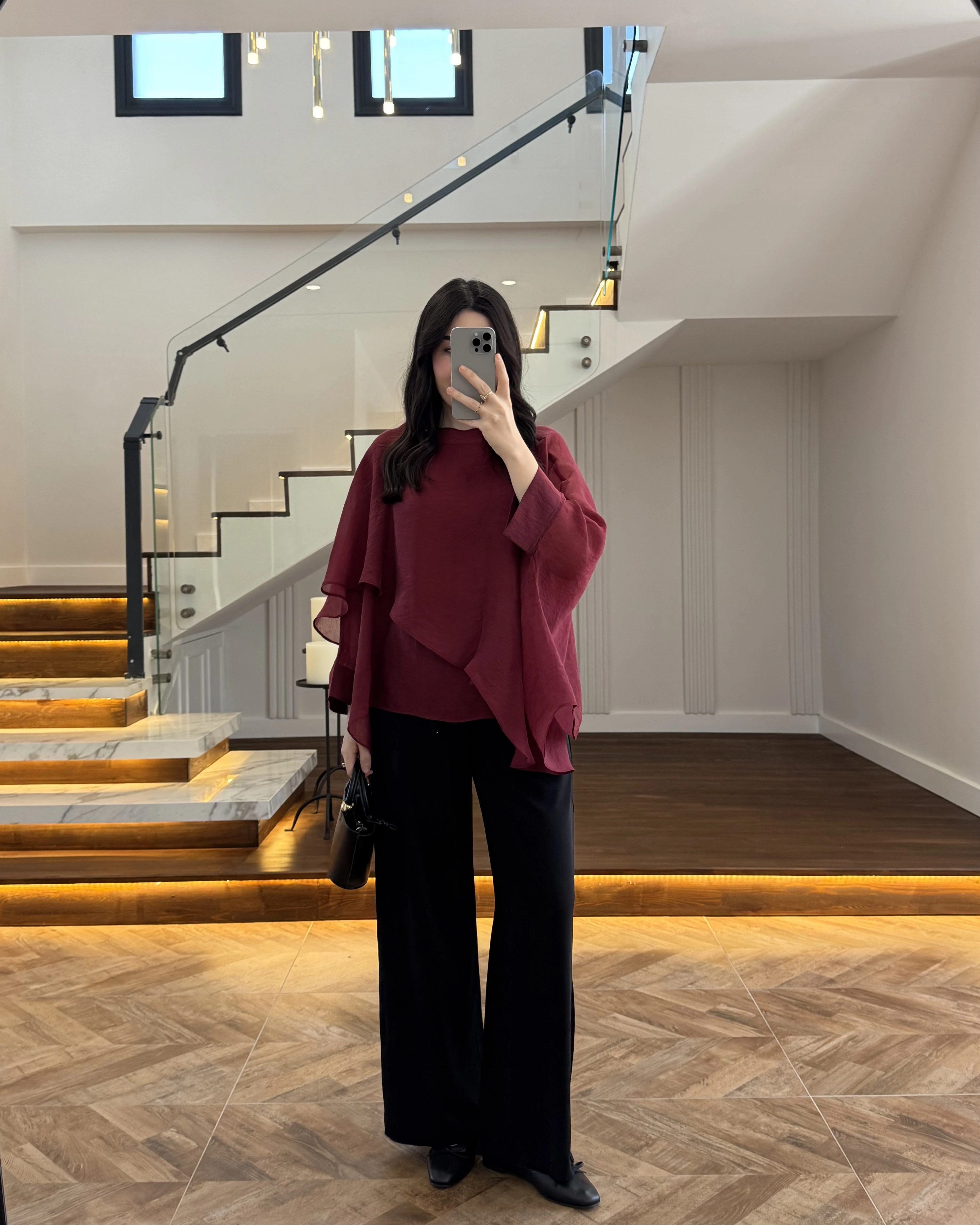 SİYAH TENSEL PANTOLON -0858