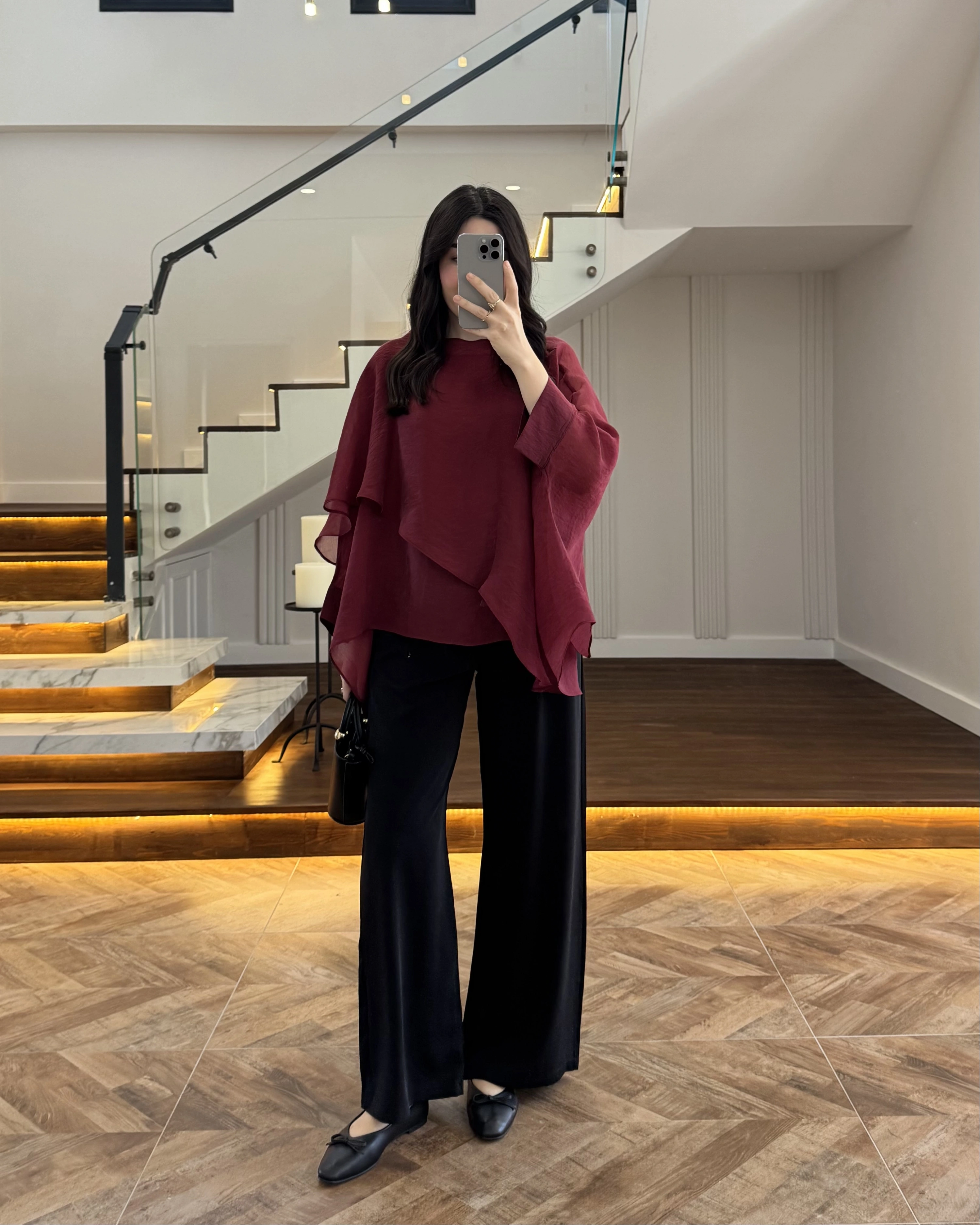 SİYAH TENSEL PANTOLON -0858