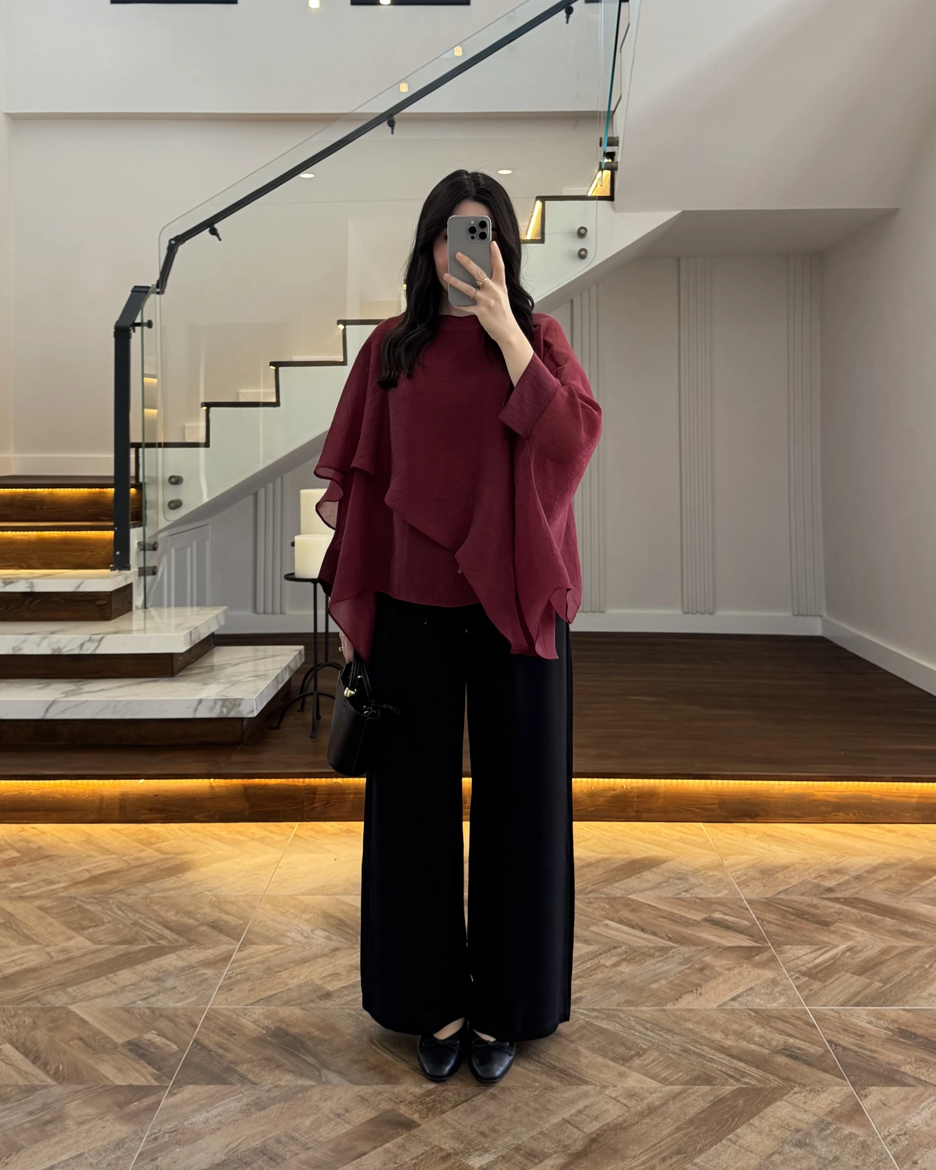 SİYAH TENSEL PANTOLON -0858