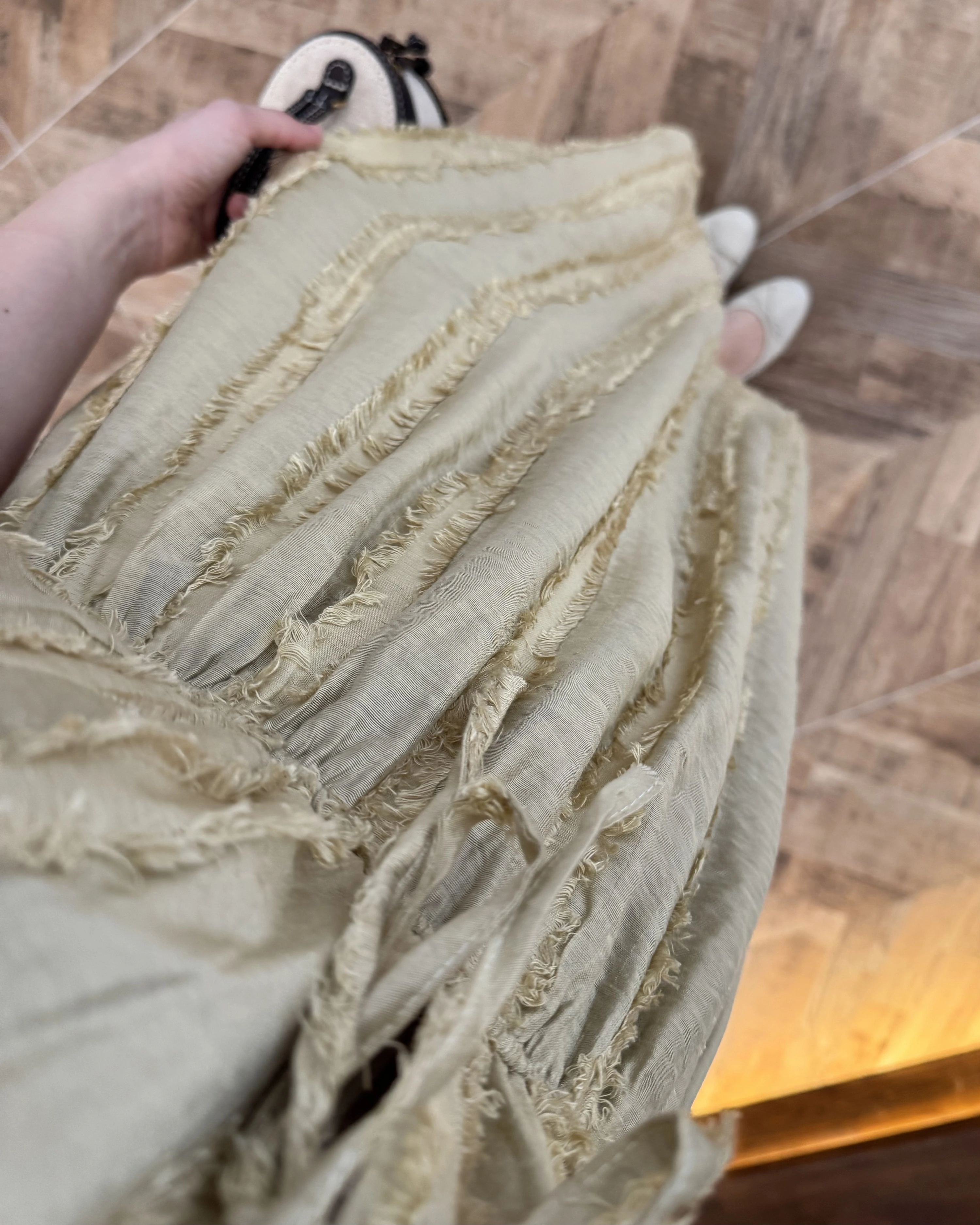 YEŞİL PÜSKÜLLÜ ELBİSE - 3075