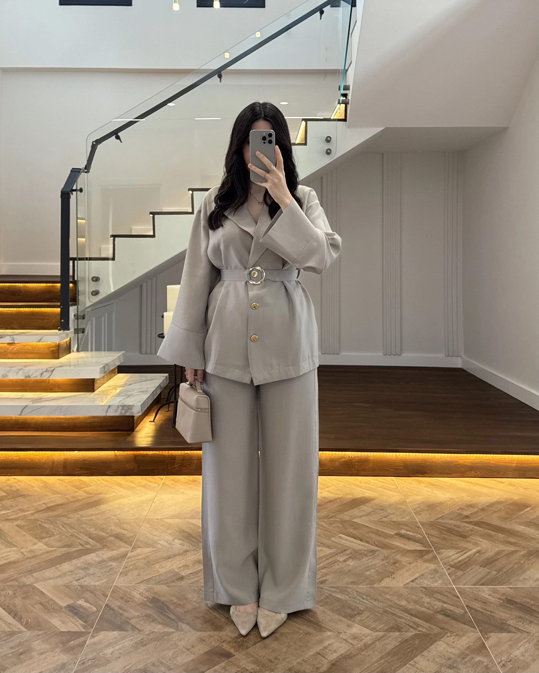 VİZON TOKA DETAYLI TUNİK TAKIM -8927