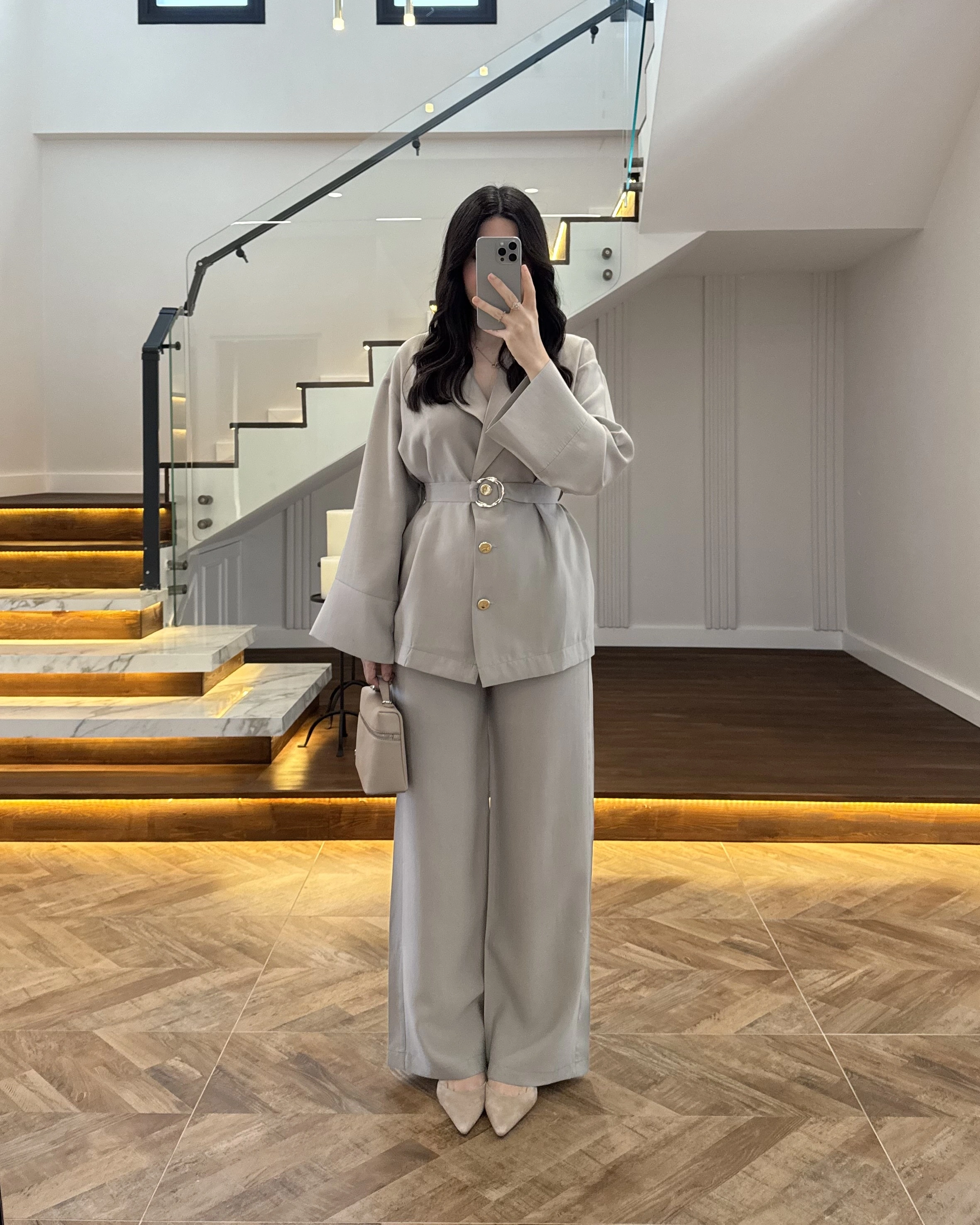 VİZON TOKA DETAYLI TUNİK TAKIM -8927