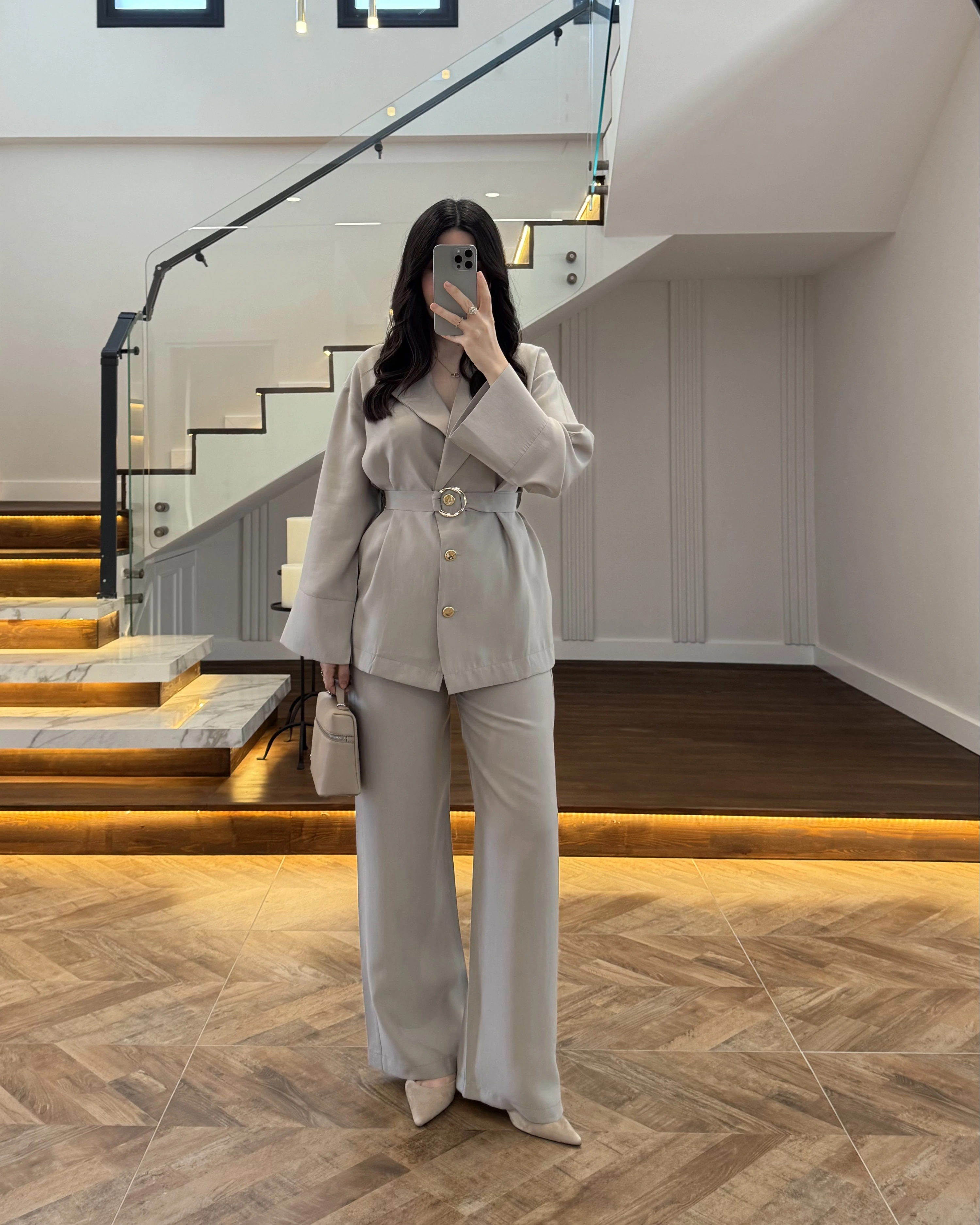 VİZON TOKA DETAYLI TUNİK TAKIM -8927