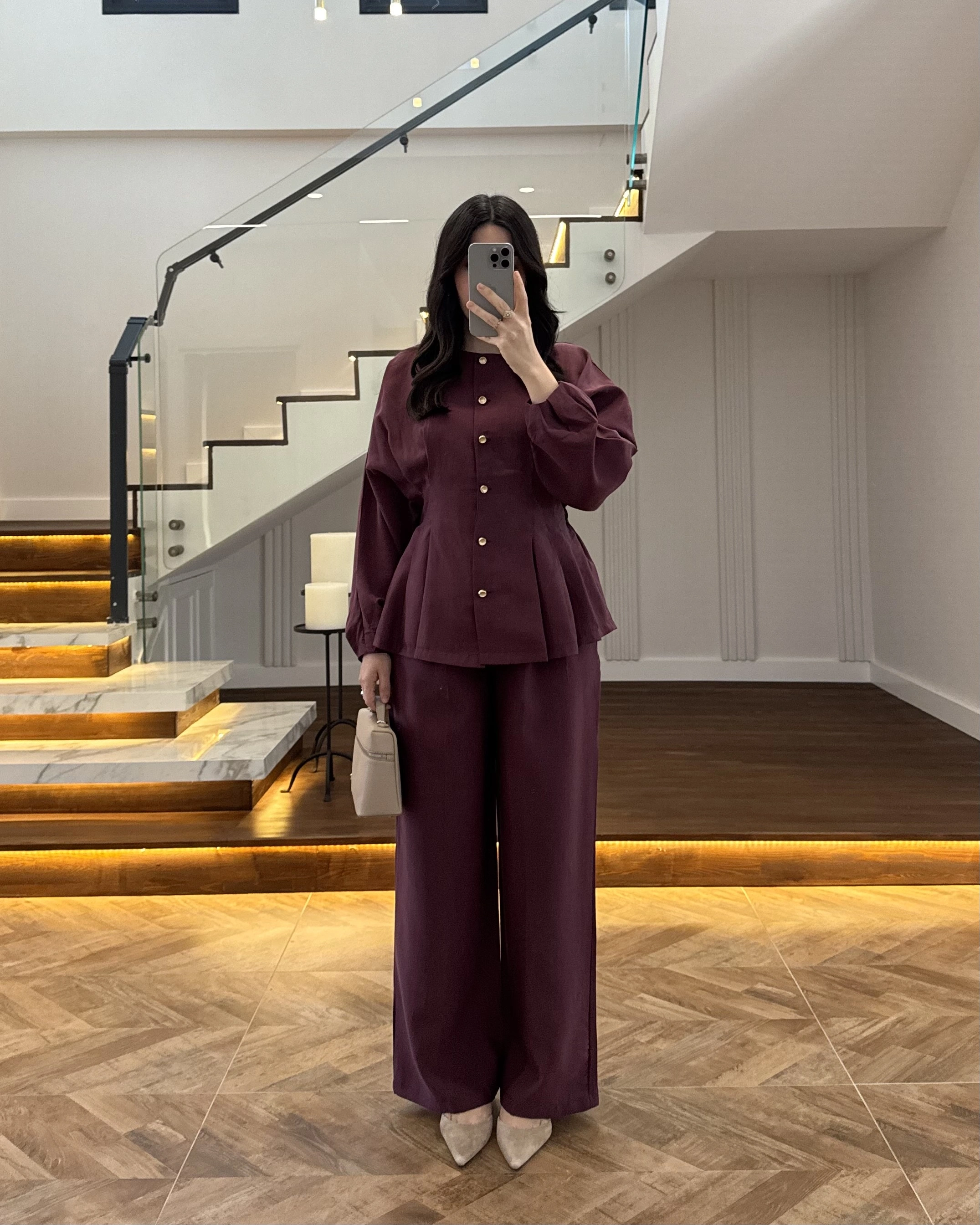 MÜRDÜM GOLD DÜĞMELİ PİLELİ TAKIM -8930