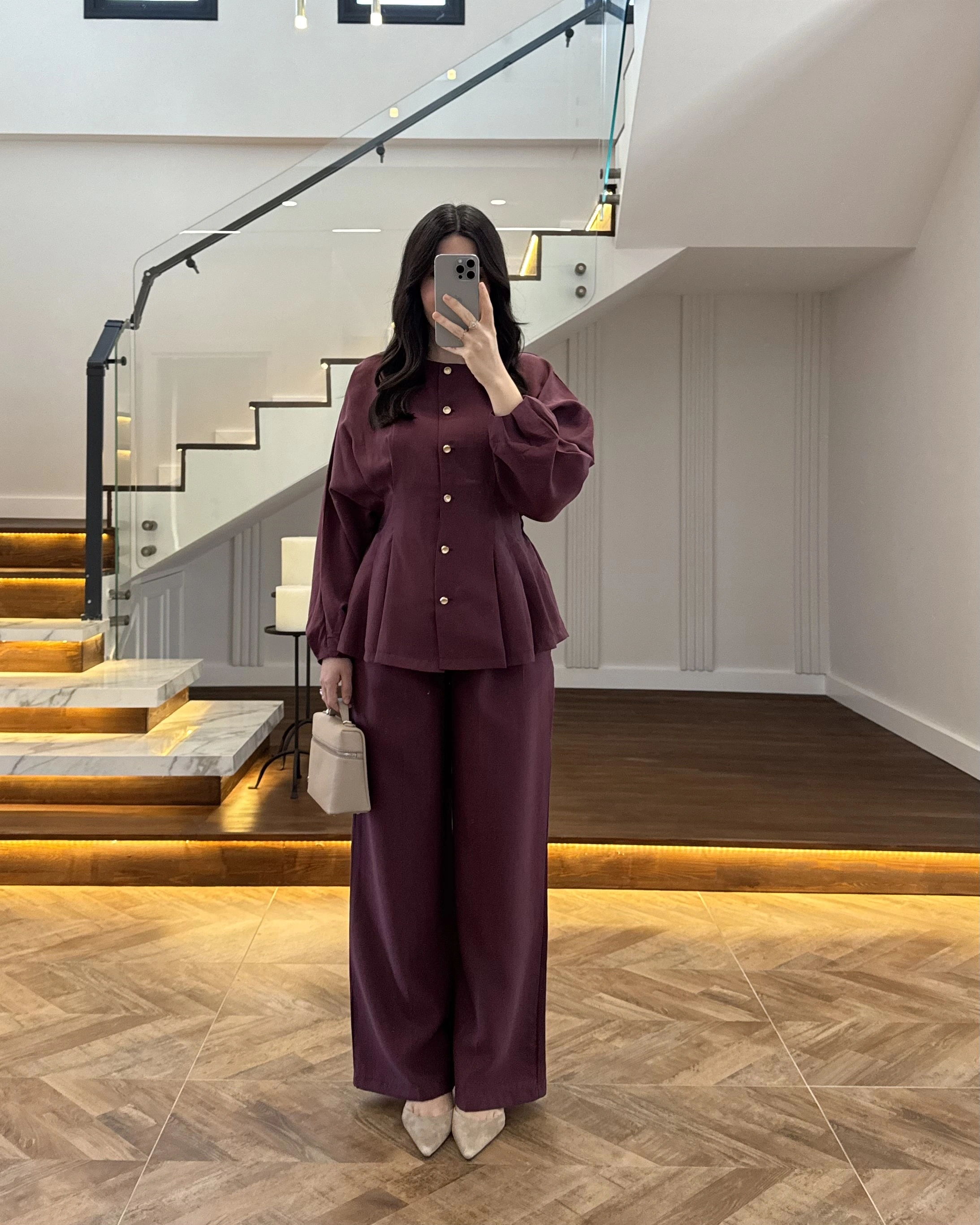 MÜRDÜM GOLD DÜĞMELİ PİLELİ TAKIM -8930