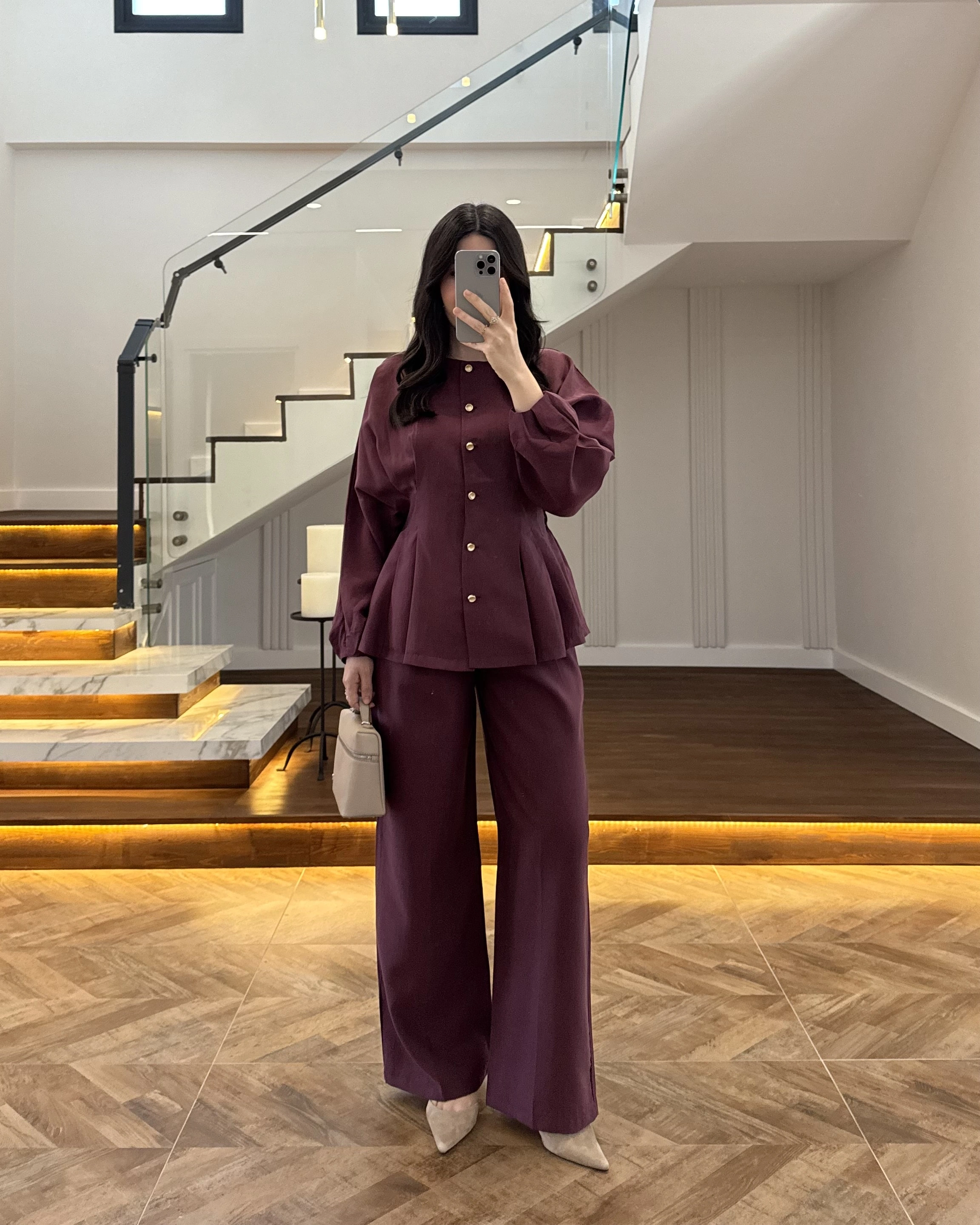 MÜRDÜM GOLD DÜĞMELİ PİLELİ TAKIM -8930