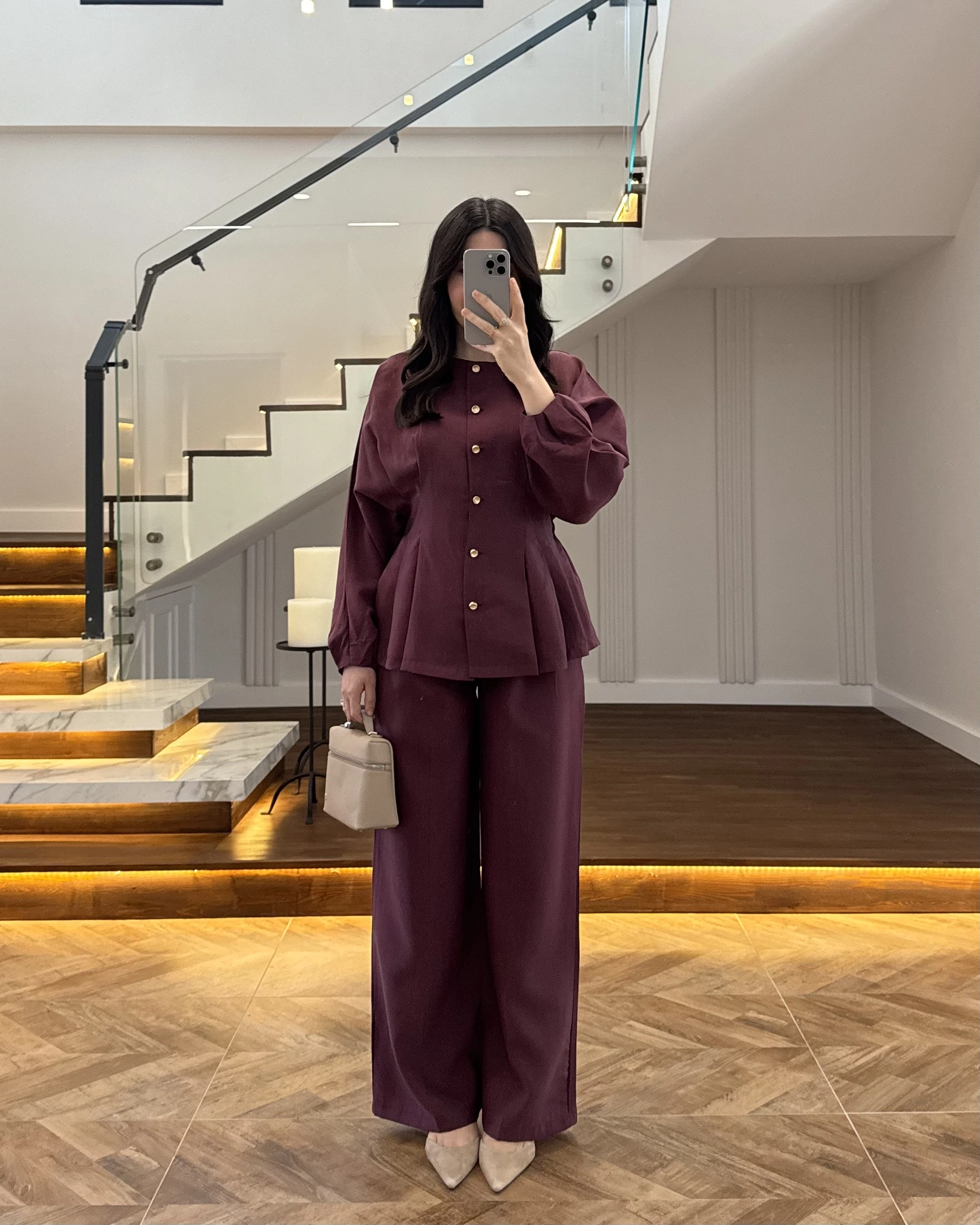 MÜRDÜM GOLD DÜĞMELİ PİLELİ TAKIM -8930