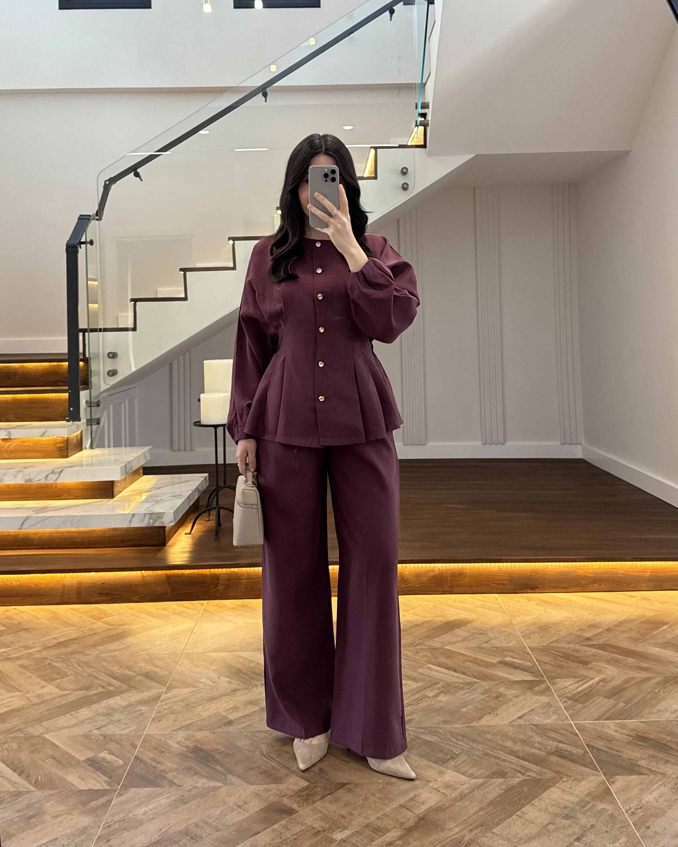 MÜRDÜM GOLD DÜĞMELİ PİLELİ TAKIM -8930