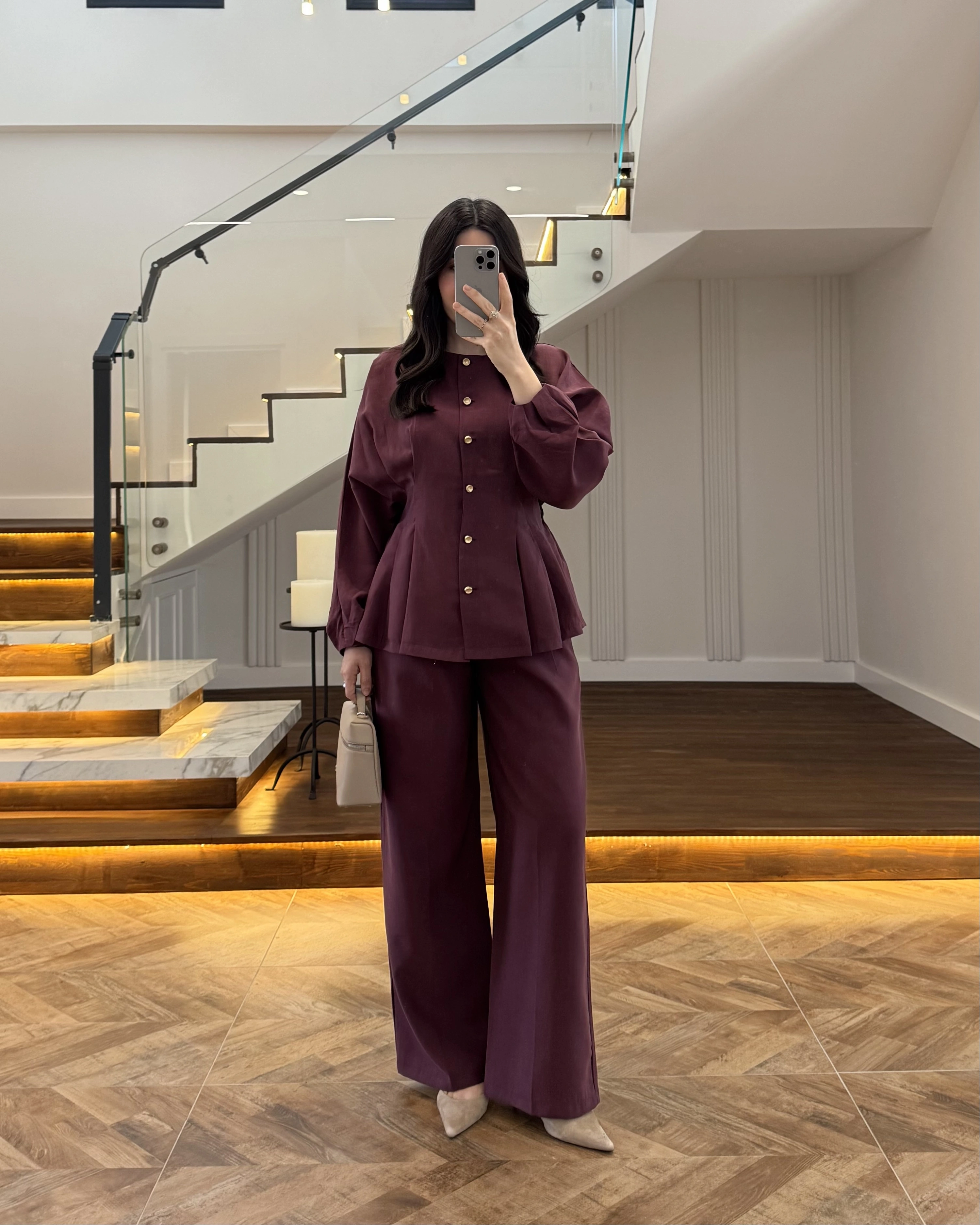 MÜRDÜM GOLD DÜĞMELİ PİLELİ TAKIM -8930