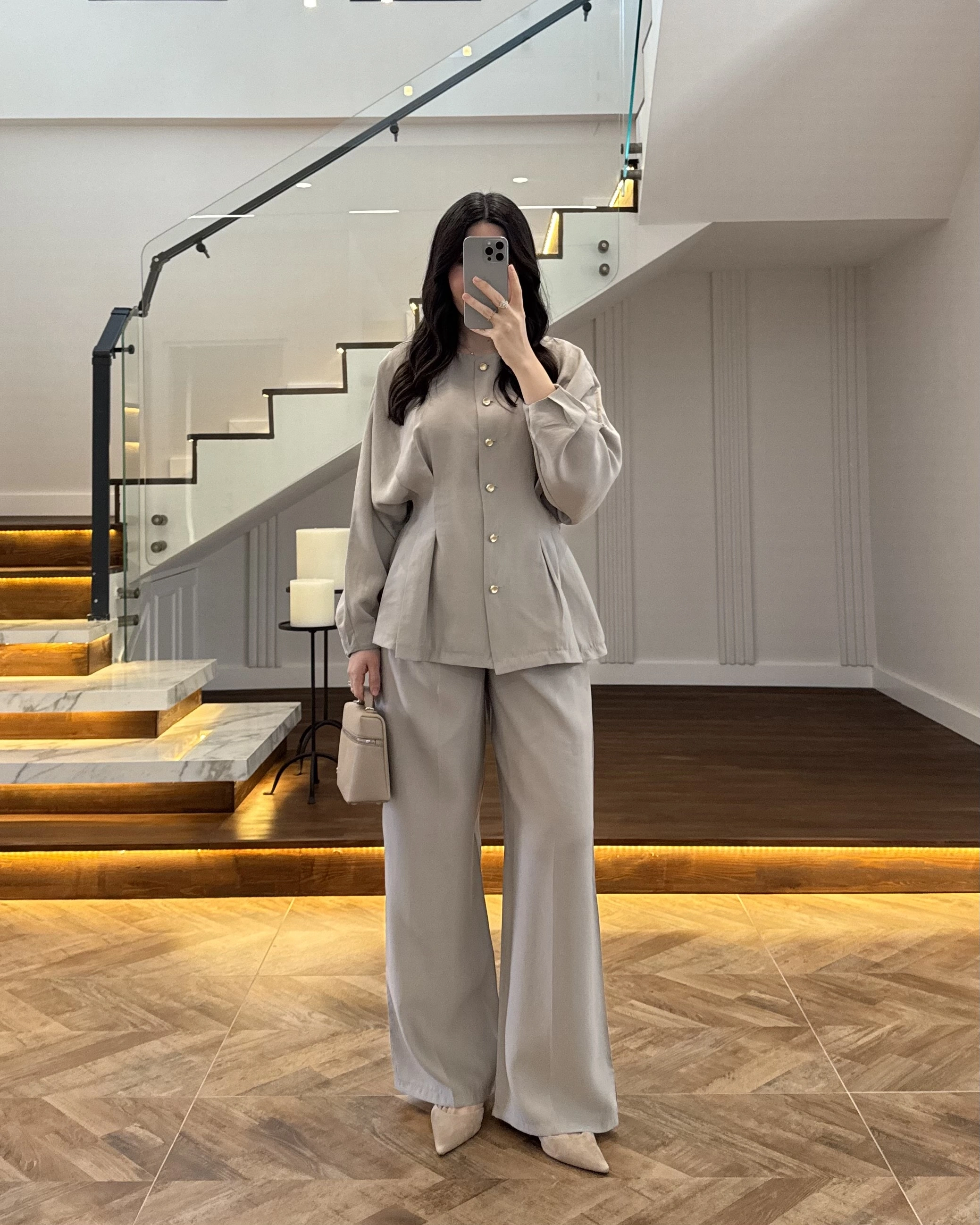 VİZON GOLD DÜĞMELİ PİLELİ TAKIM -8930