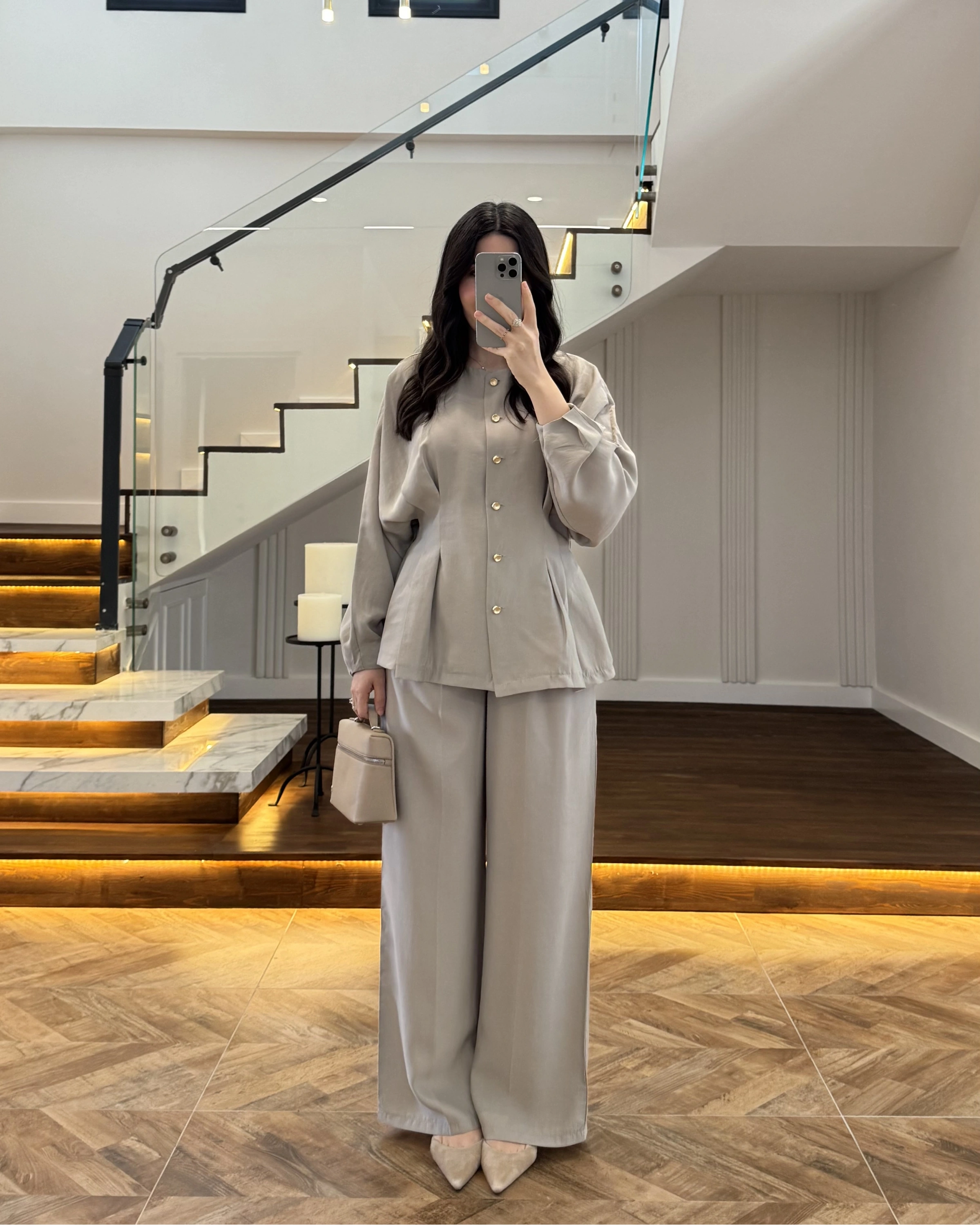 VİZON GOLD DÜĞMELİ PİLELİ TAKIM -8930