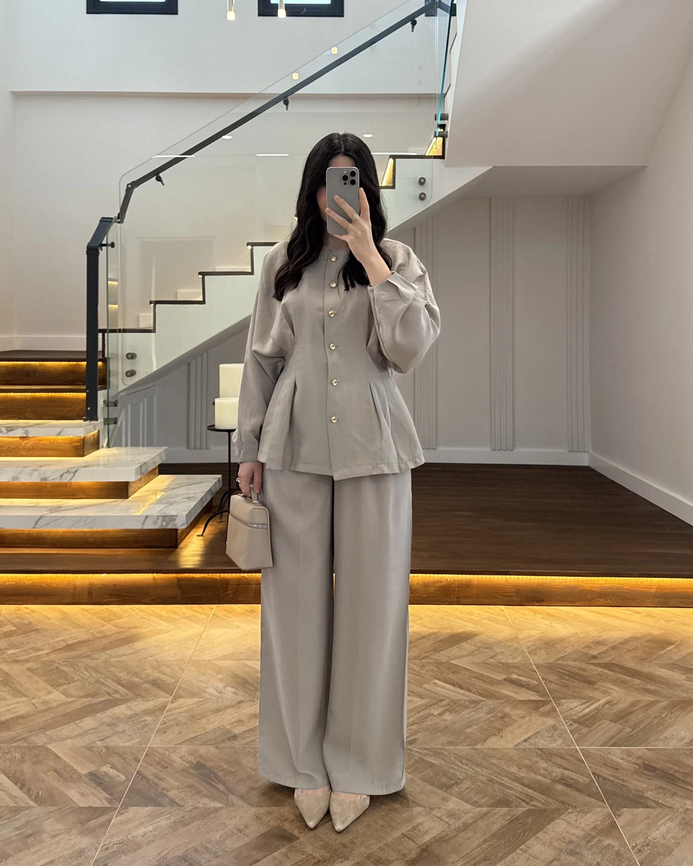 VİZON GOLD DÜĞMELİ PİLELİ TAKIM -8930