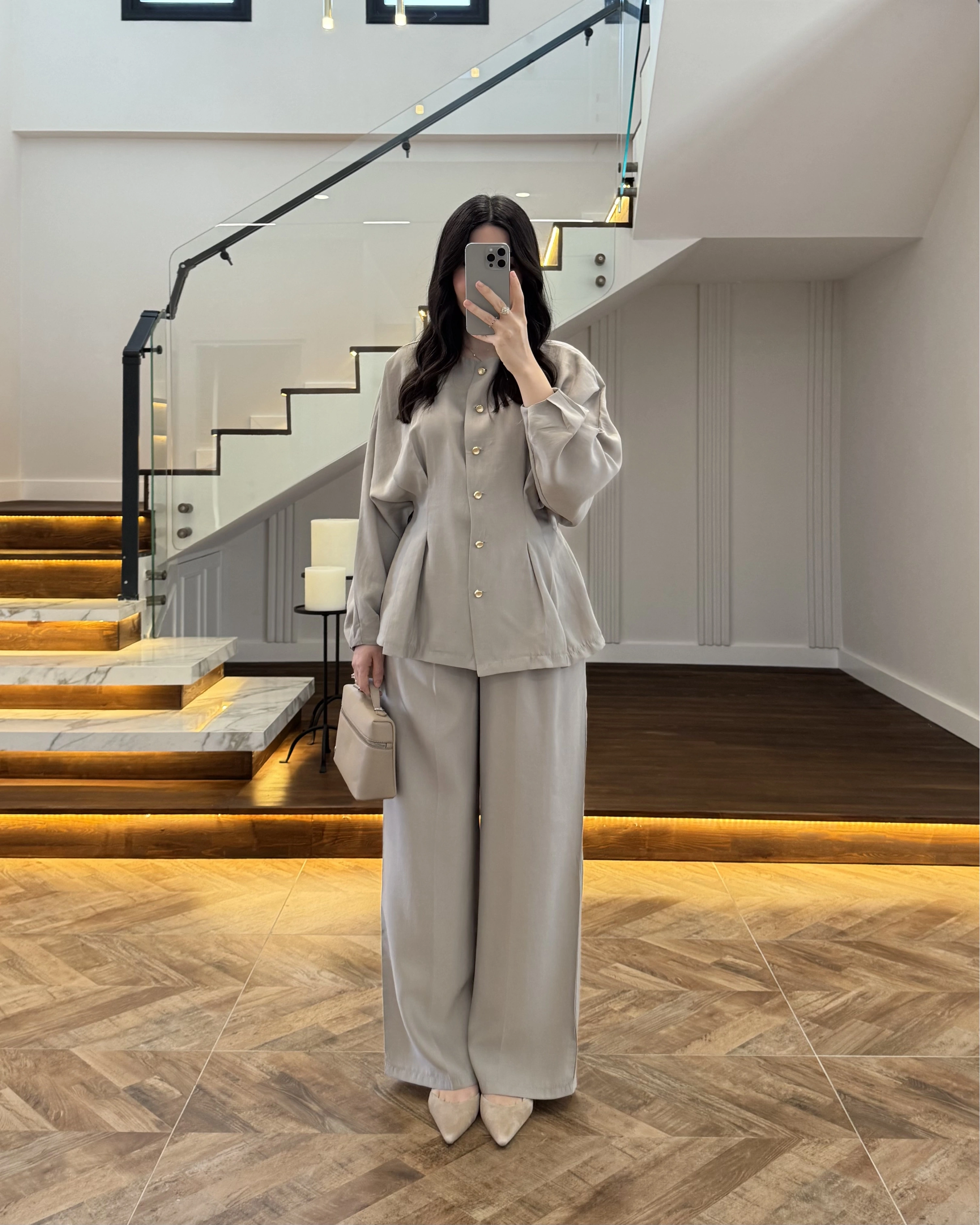 VİZON GOLD DÜĞMELİ PİLELİ TAKIM -8930